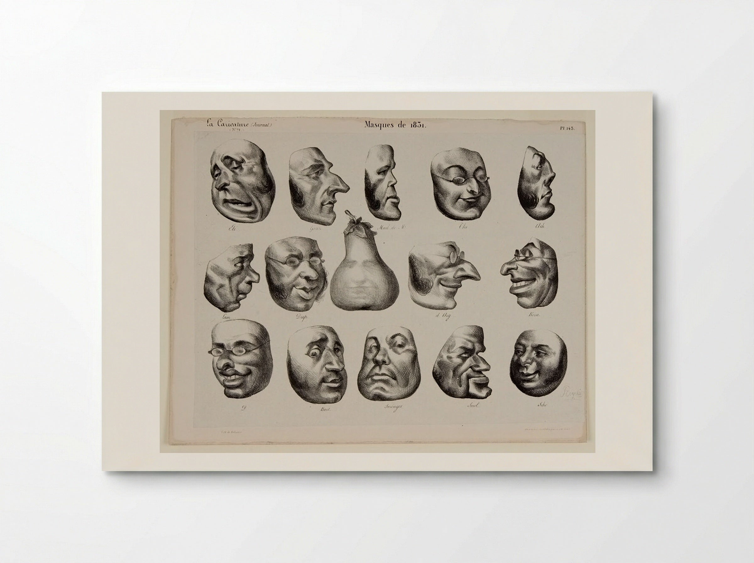 Masques de 1831 - Honoré-Victorin Daumier - Poster