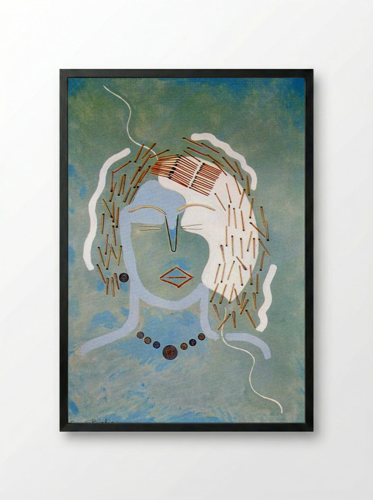 Match Woman - Francis Picabia - Framed Print Black