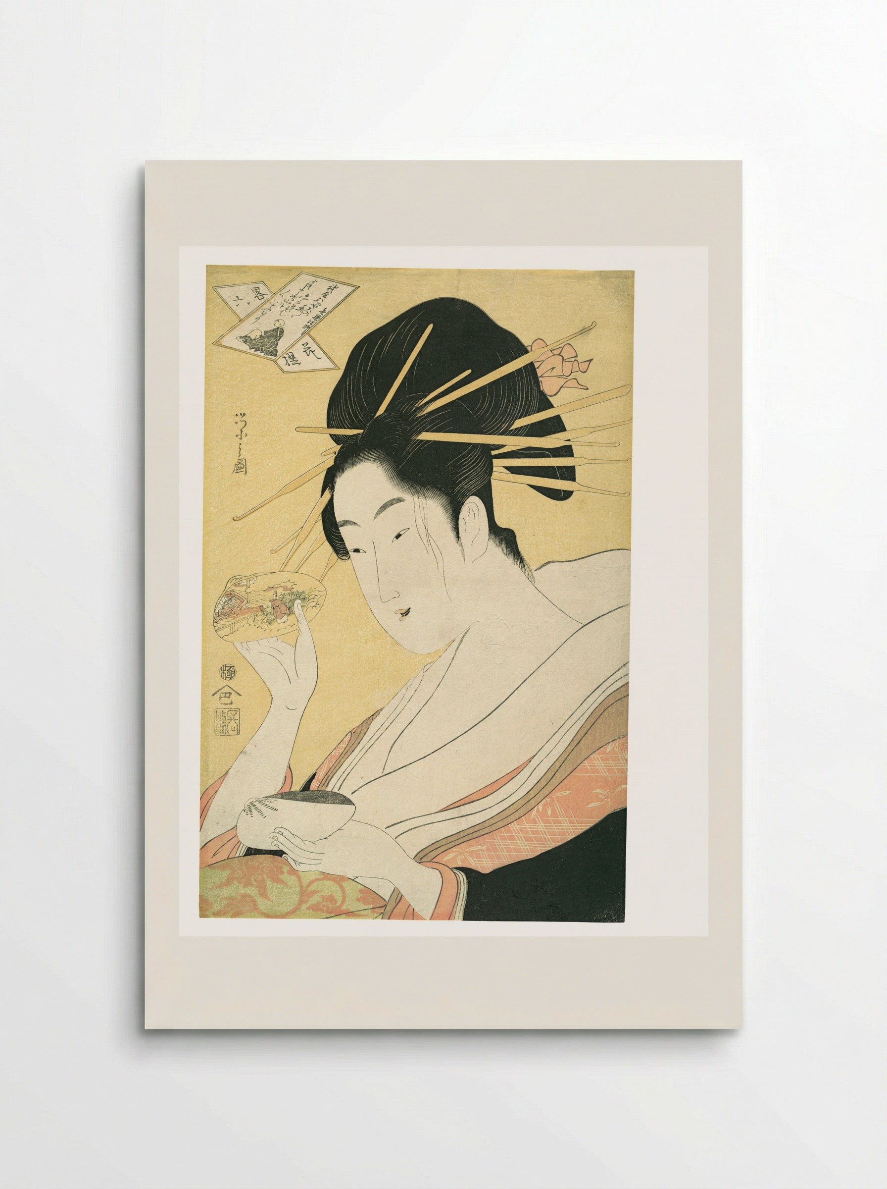 Matching Shells (Kai-awase), “Kisen Hōshi” - Chōbunsai Eishi - Poster
