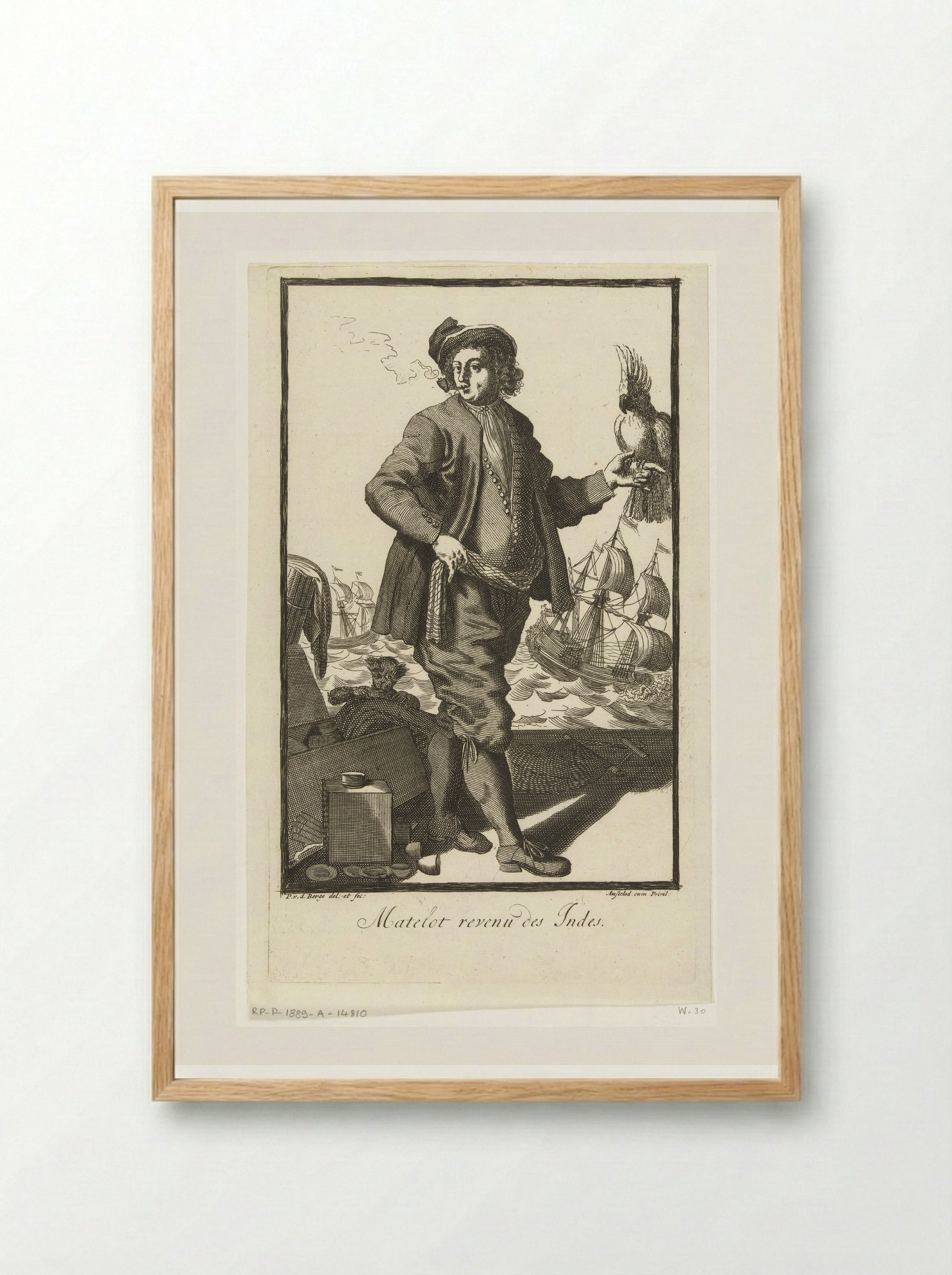 Matelot revenu des Indes - Pieter van den Berge - Framed Print Wood