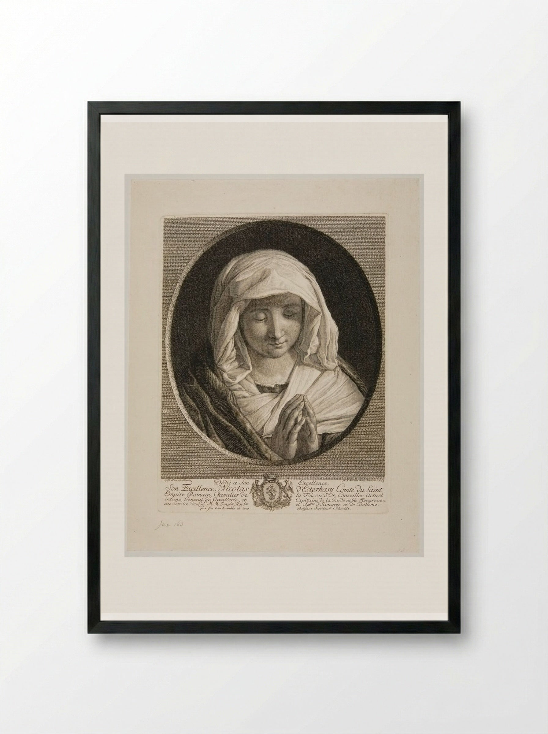 Mater Amabilis - Georg Friedrich Schmidt - Framed Print Black