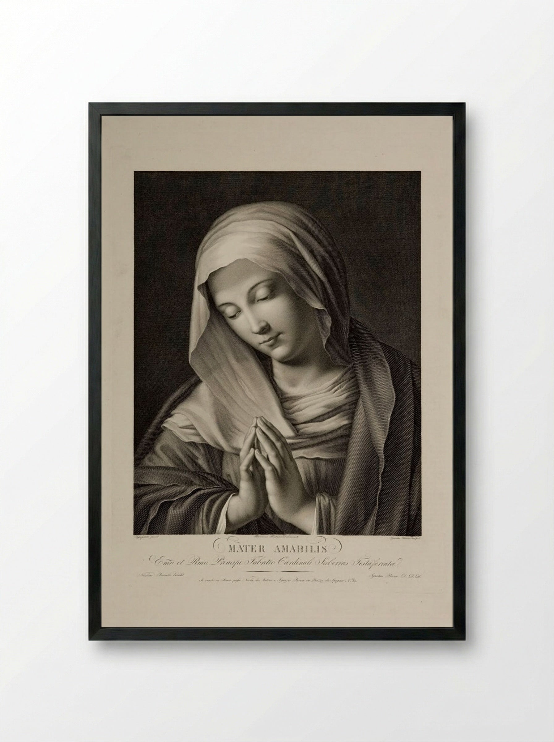 Mater Amabilis - Ignazio Pavon - Framed Print Black