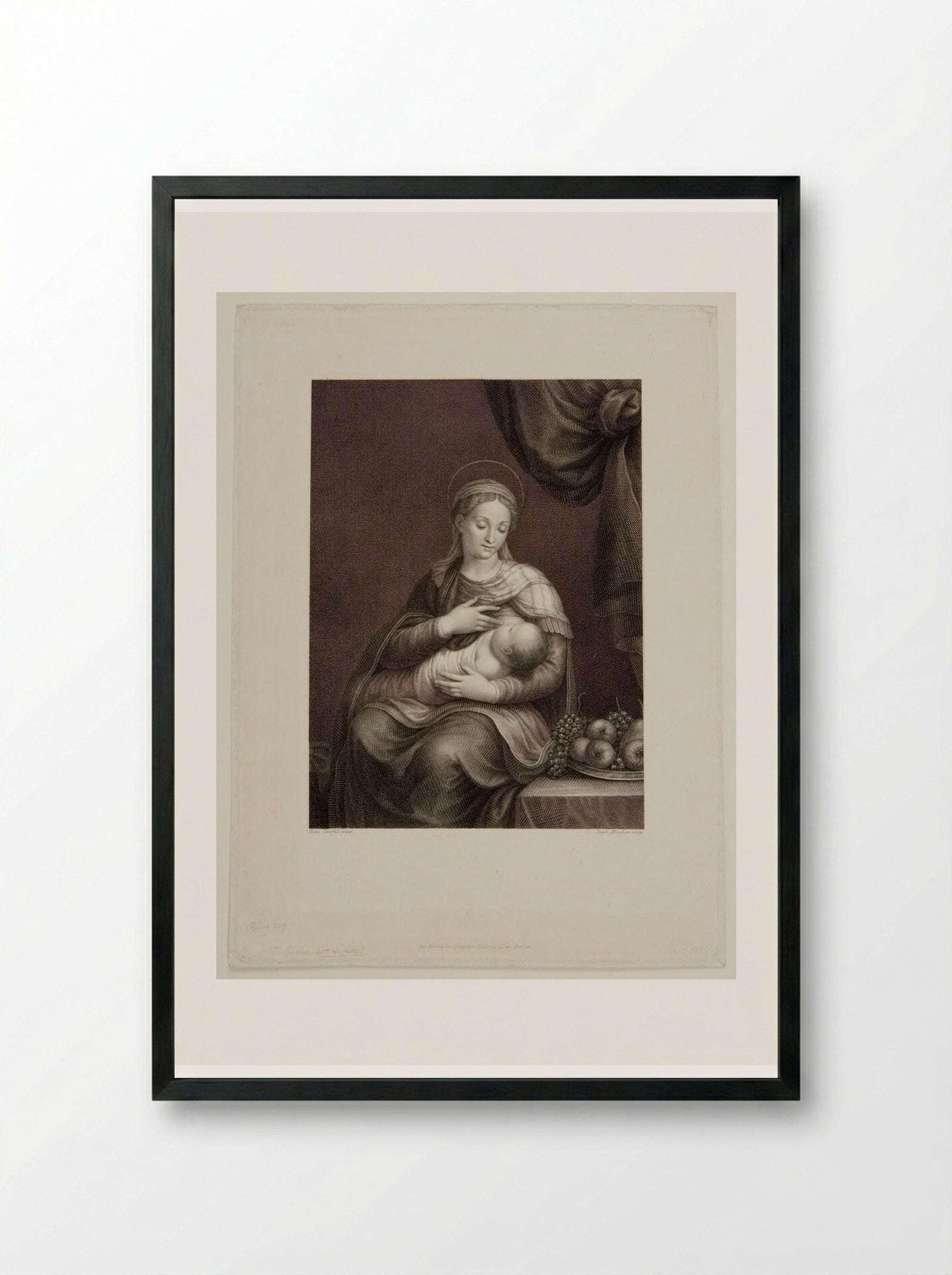Mater Divinae Gratiae - Raphael Morghen - Framed Print Black