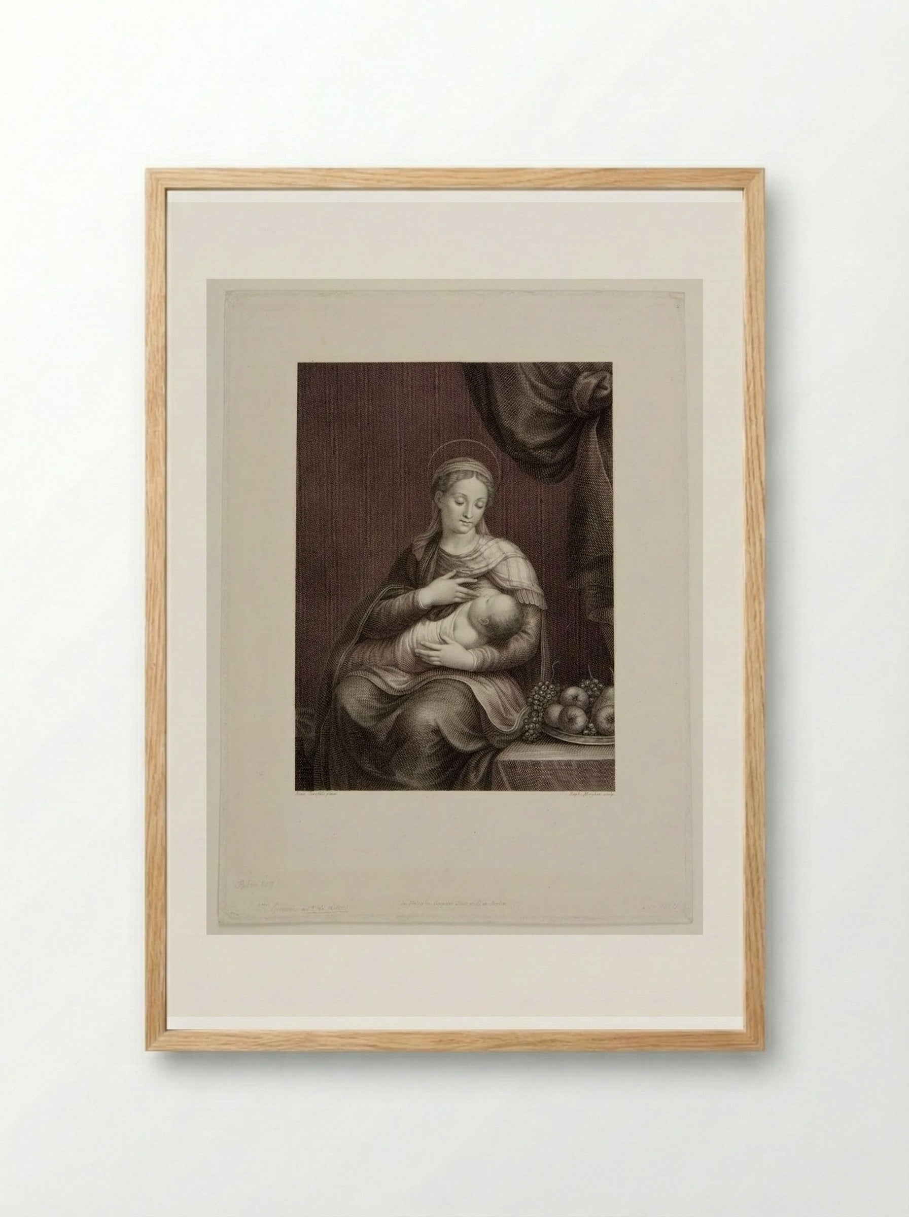Mater Divinae Gratiae - Raphael Morghen - Framed Print Wood