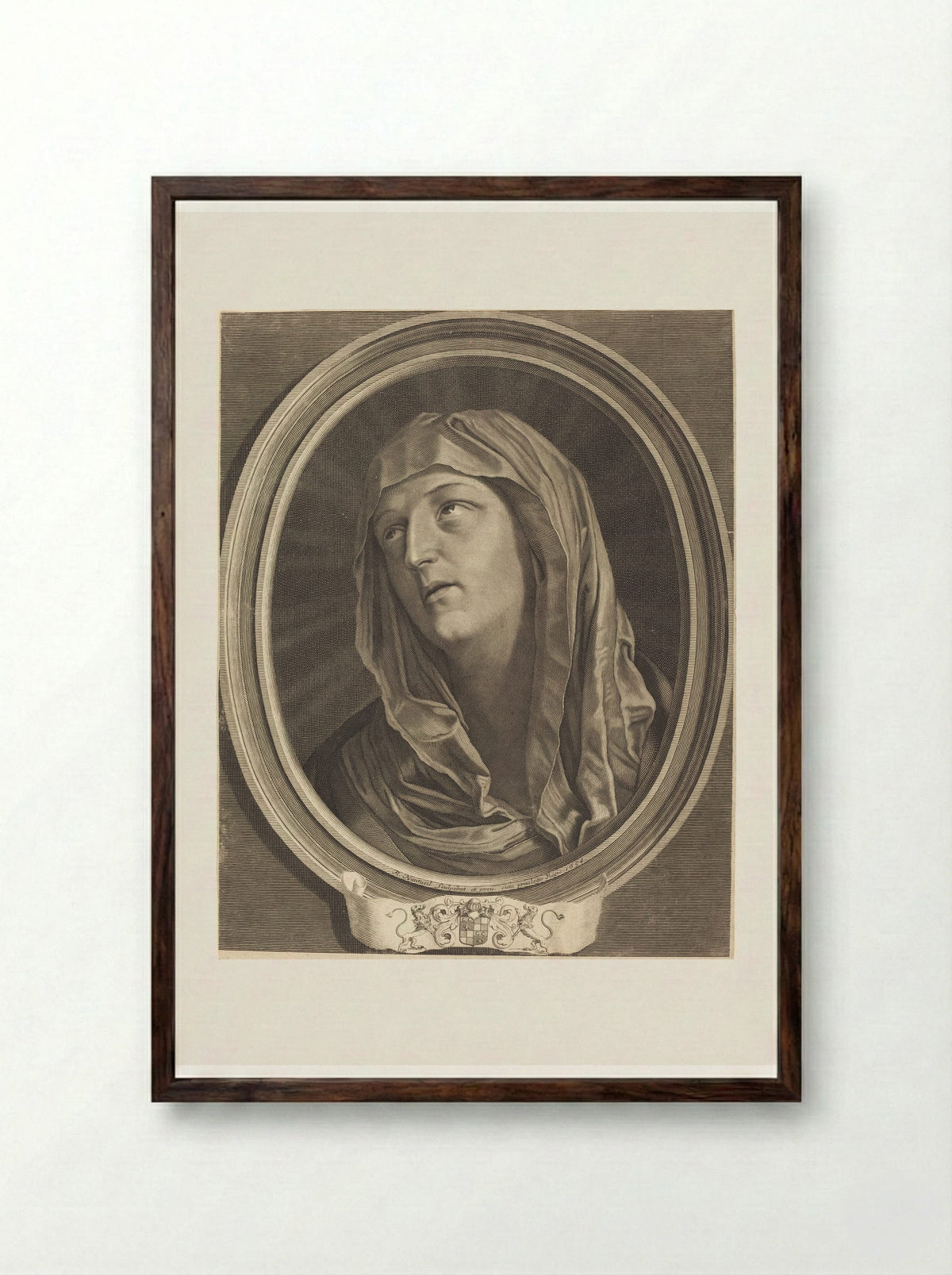 Mater Dolorosa - Robert Nanteuil - Framed Print Dark Wood