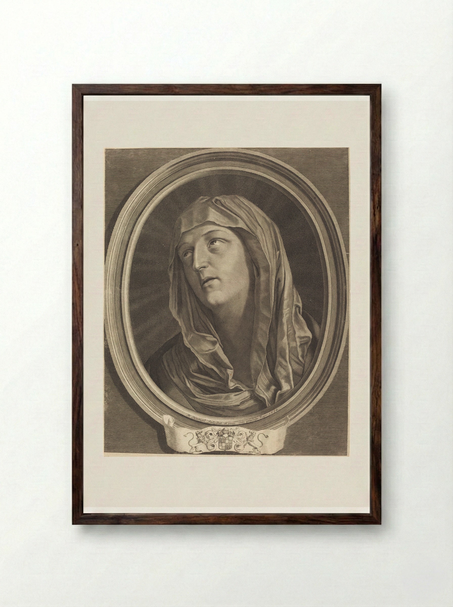 Mater Dolorosa - Robert Nanteuil - Framed Print Dark Wood
