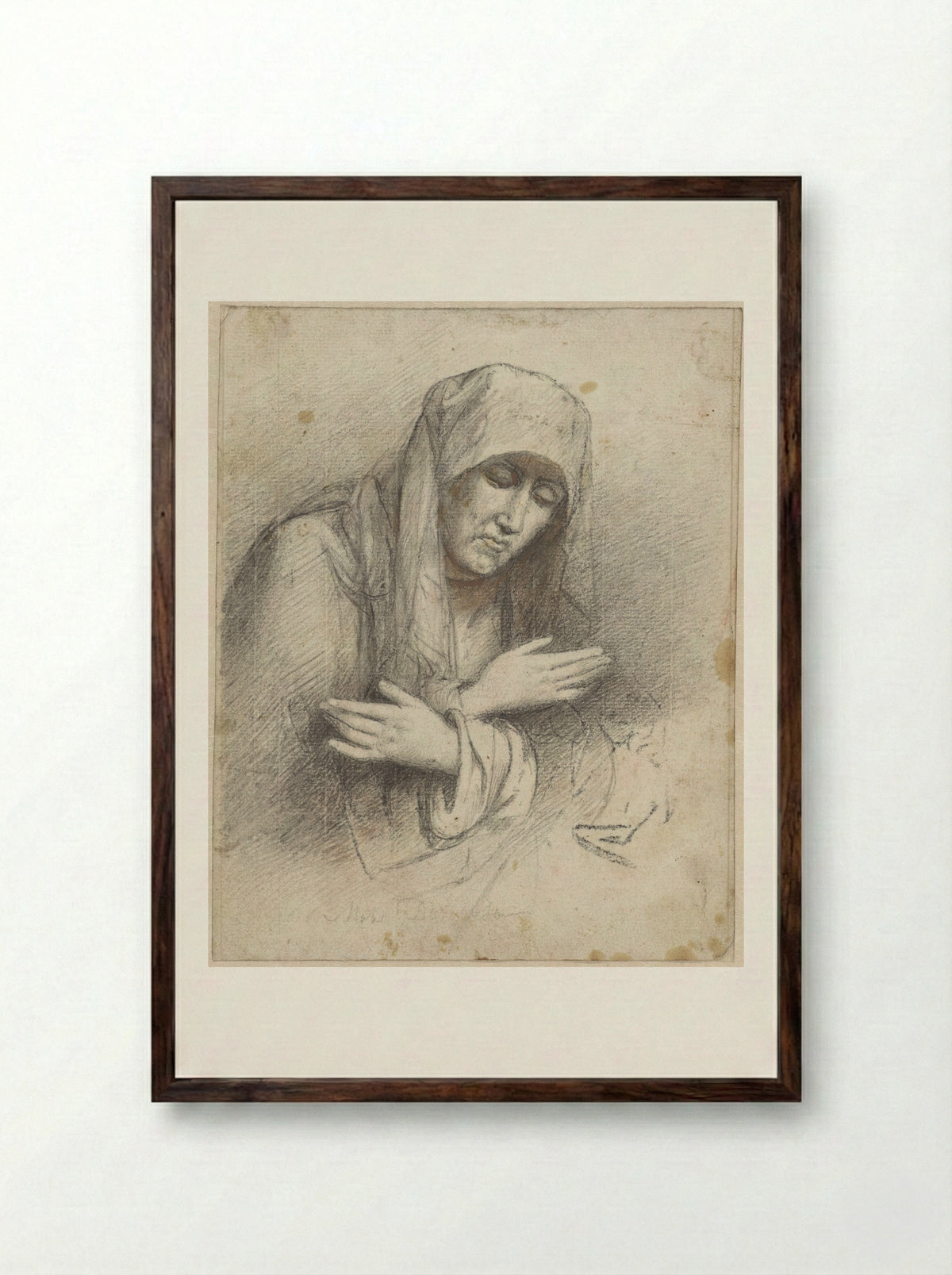 Mater Dolorosa - Woutherus Mol - Framed Print Dark Wood