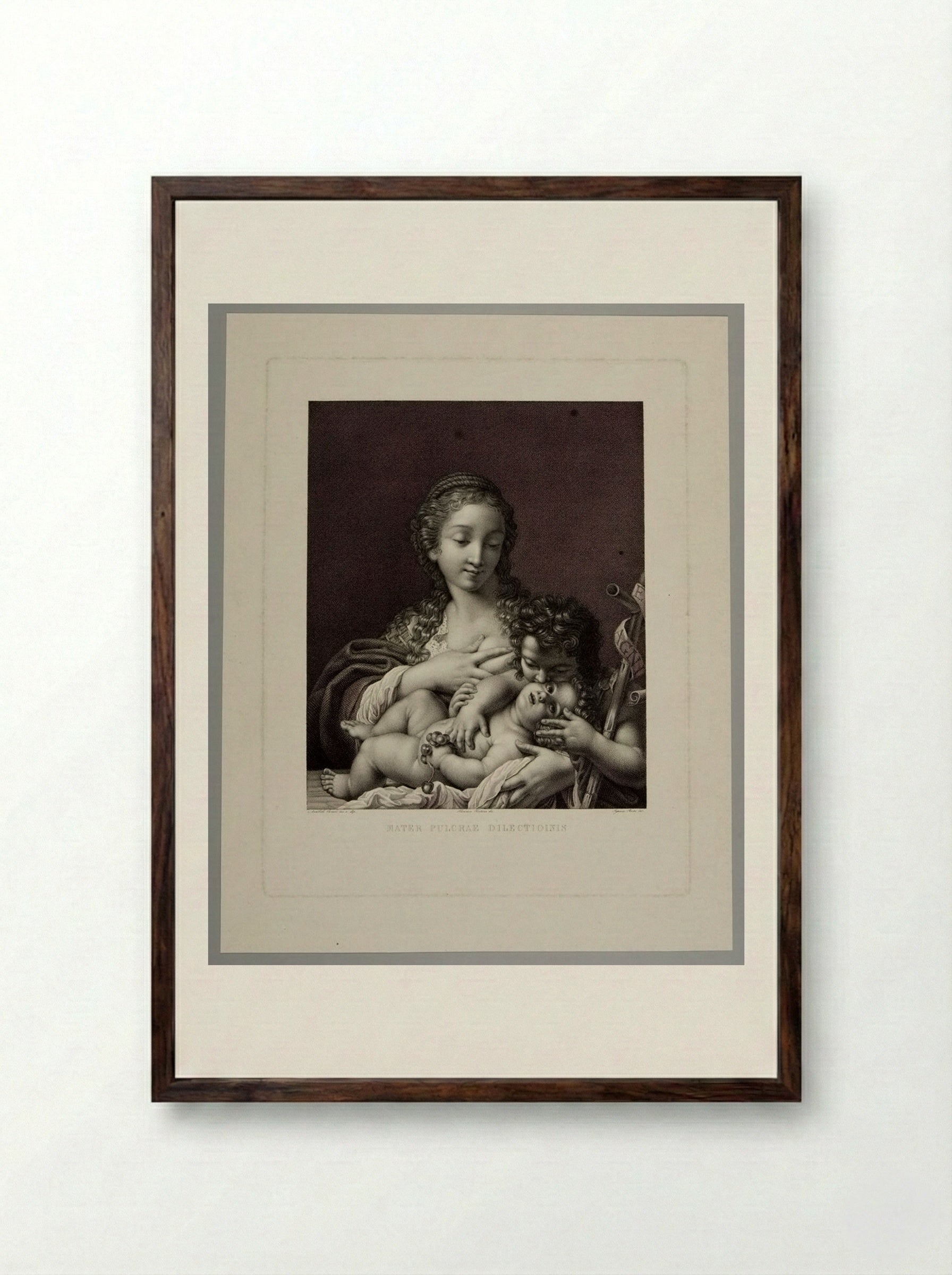 Mater Pulchrae Dilectionis - Ignazio Pavon - Framed Print Dark Wood