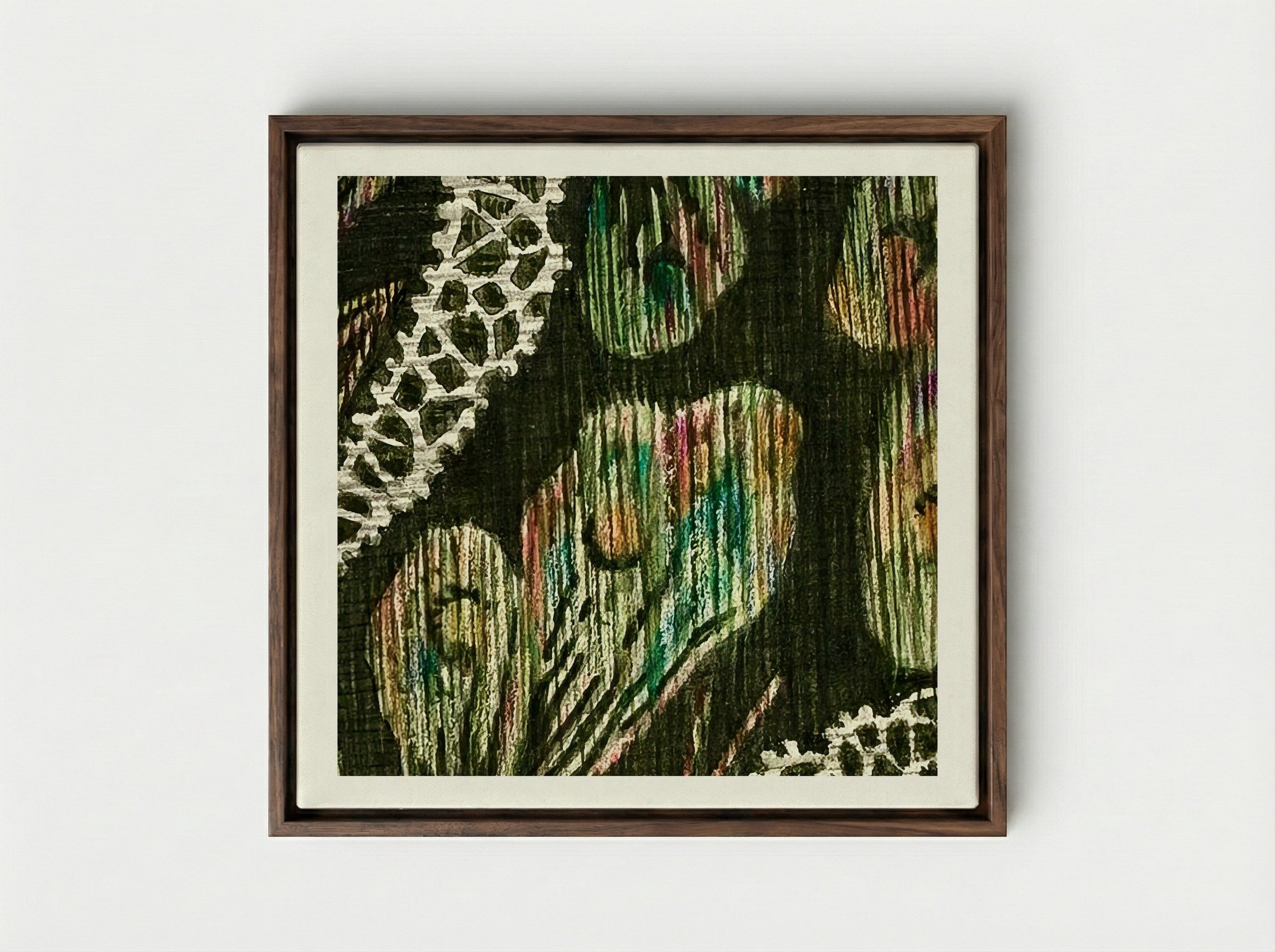 Material Used in Costume - Isabelle De Strange - Framed Canvas Dark Wood