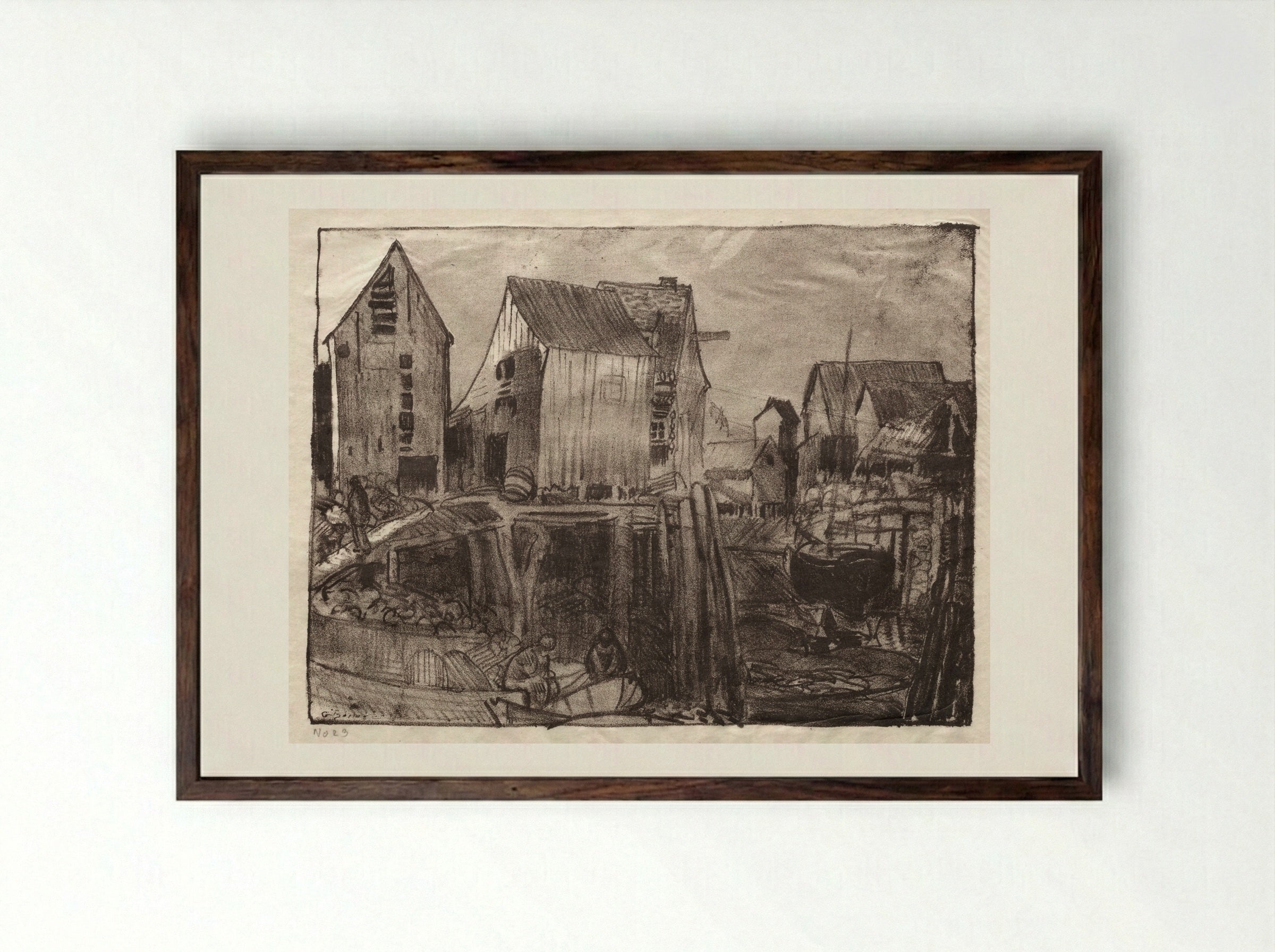 Matinicus - George Bellows - Framed Print Dark Wood