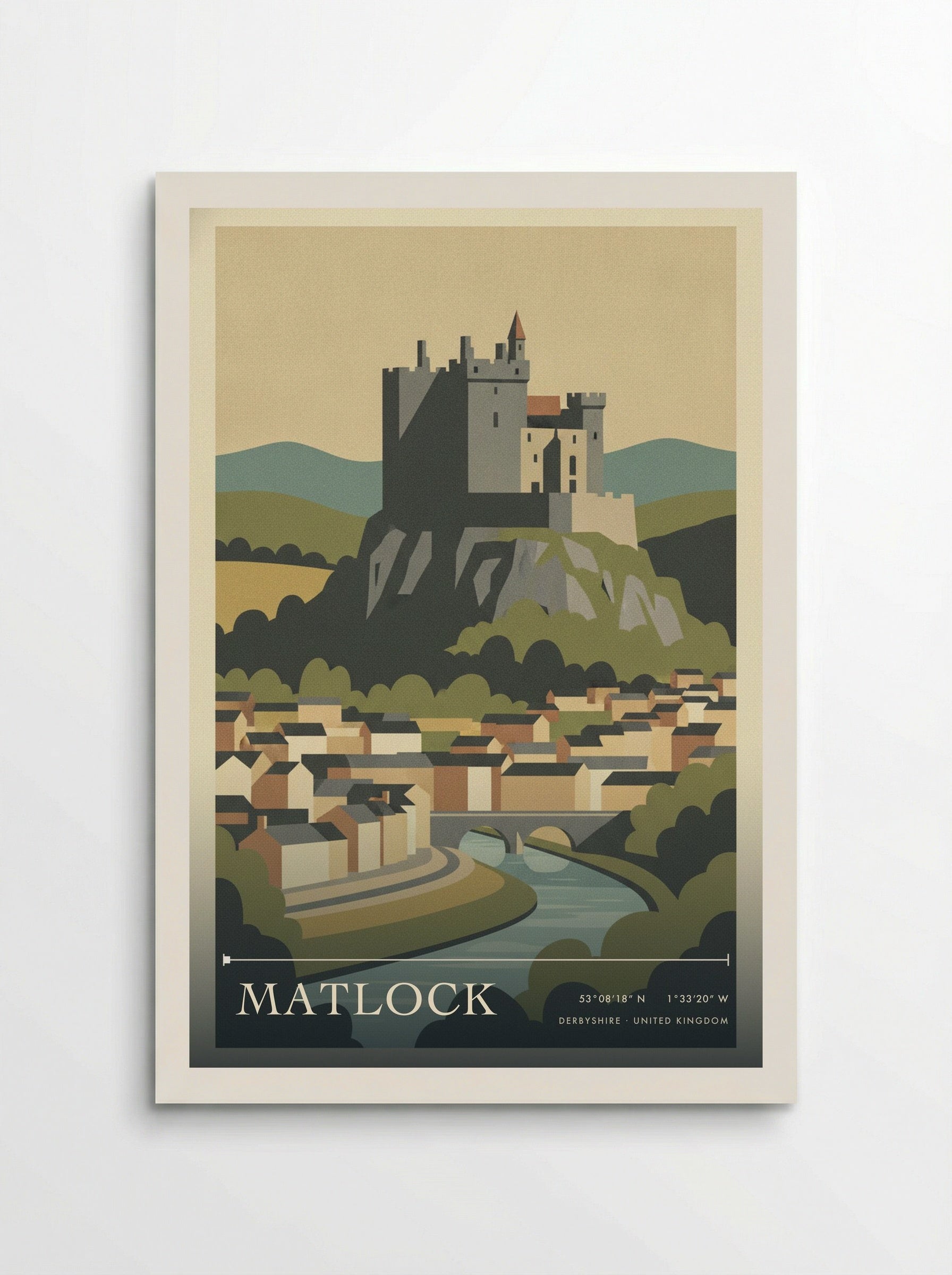 Matlock Derbyshire United Kingdom Travel Poster - Poster