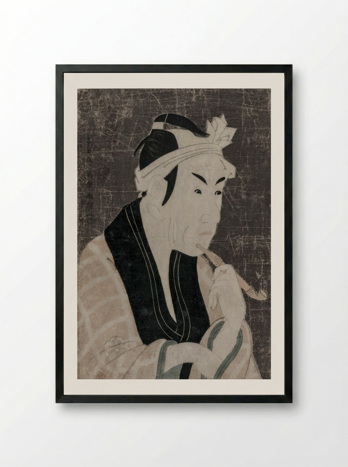 Matsumoto Koshiro IV as Gorobei, the Fish Seller from Sanya - Tōshūsai Sharaku - Framed Print Black