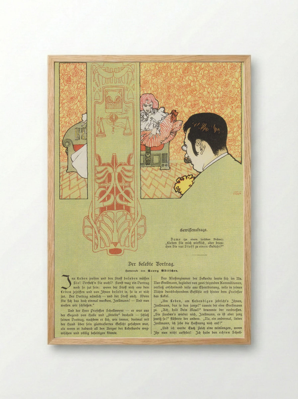 Matter of Conscience - Koloman Moser - Framed Print Wood