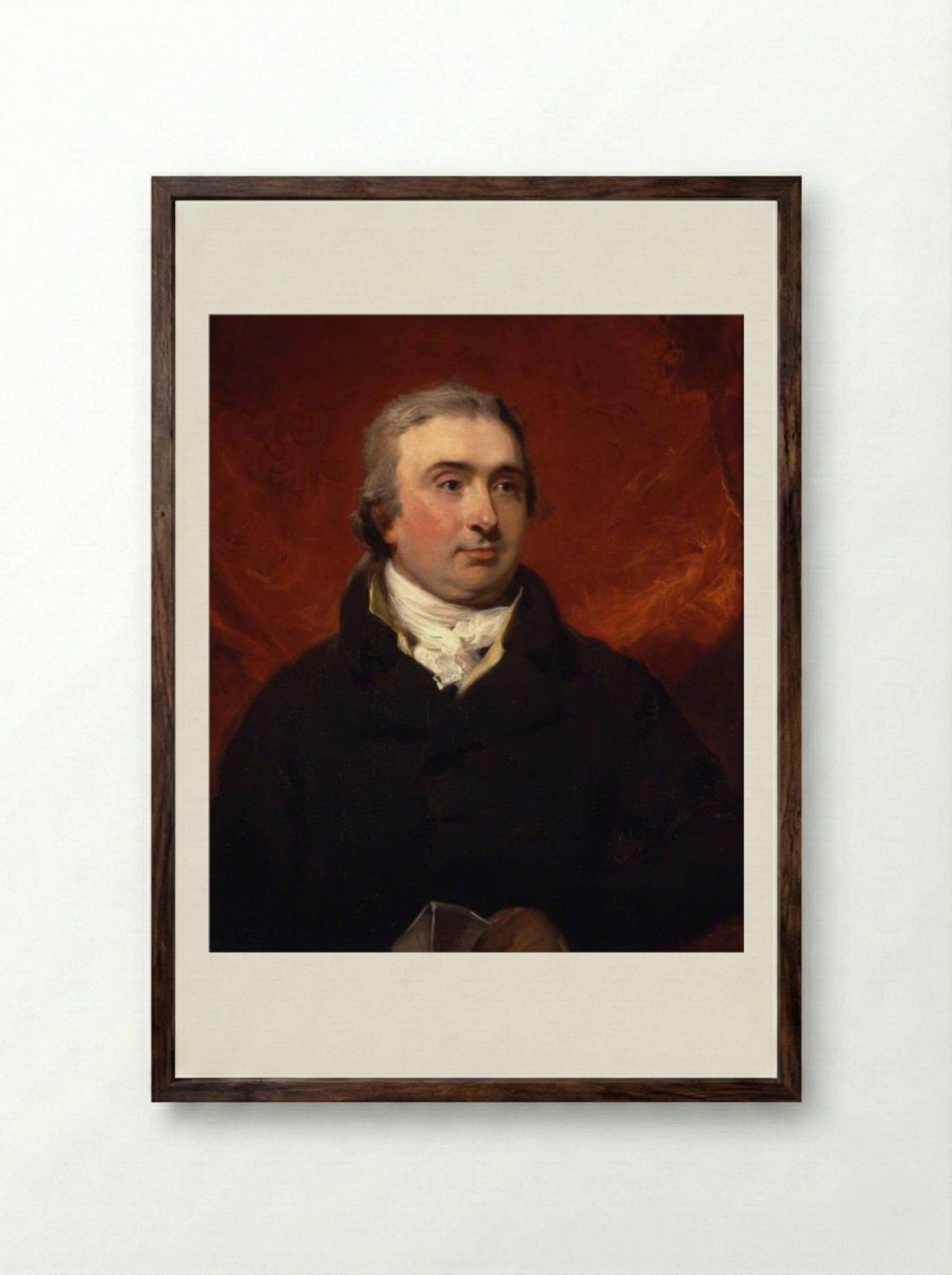 Matthew Baillie - Sir Thomas Lawrence - Framed Print Dark Wood