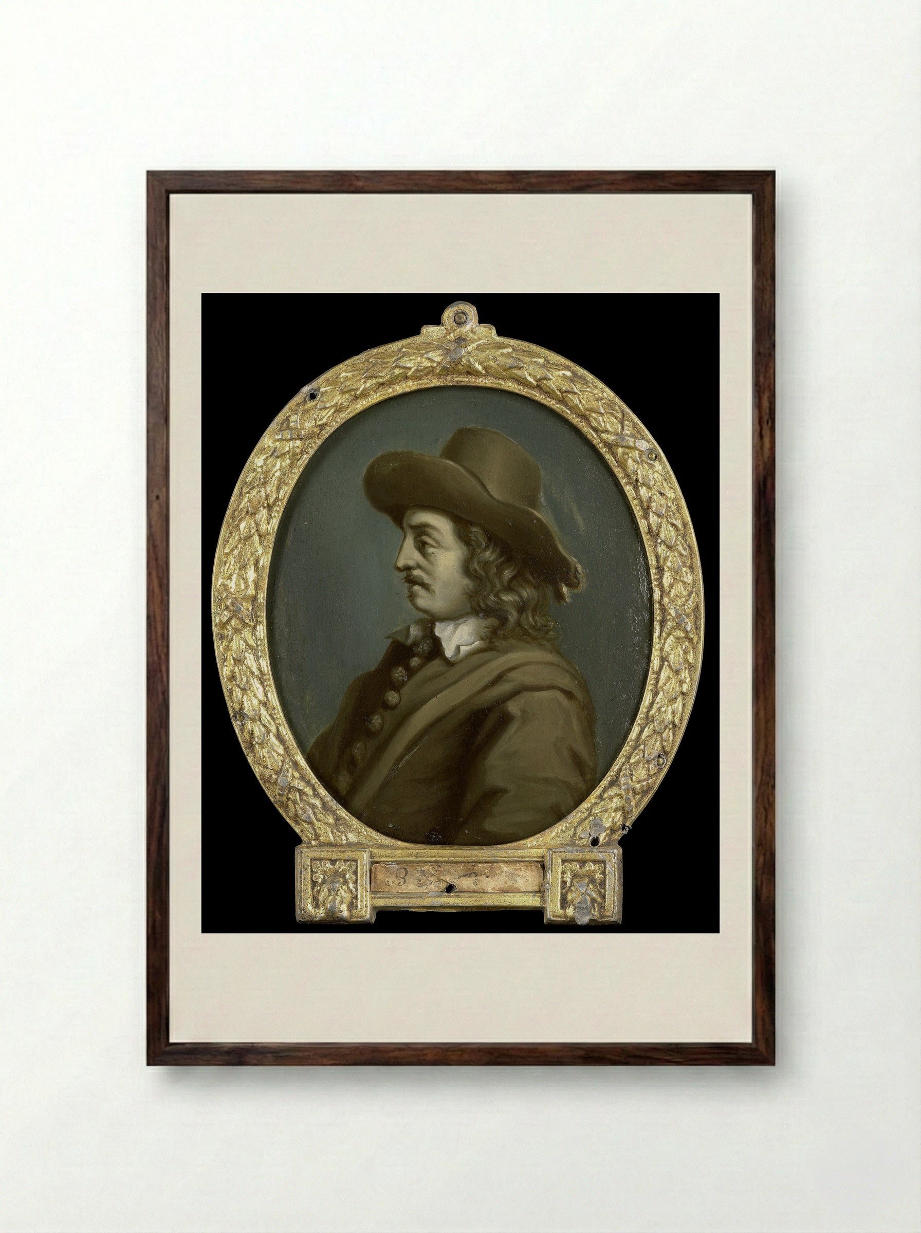 Matthijs van de Merwede, heer van Clootwijck - Arnoud van Halen - Framed Print Dark Wood