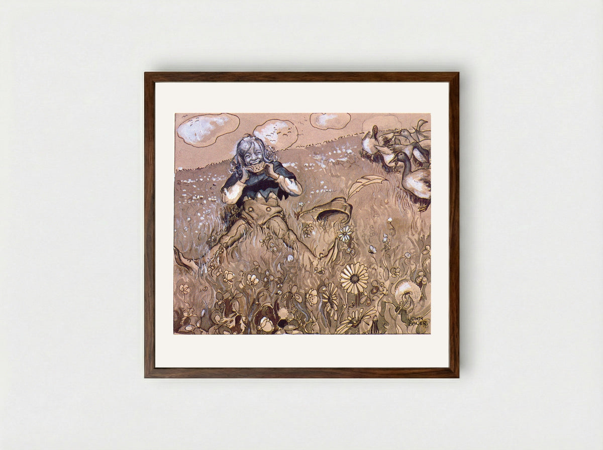 Matts - John Bauer - Framed Print Dark Wood