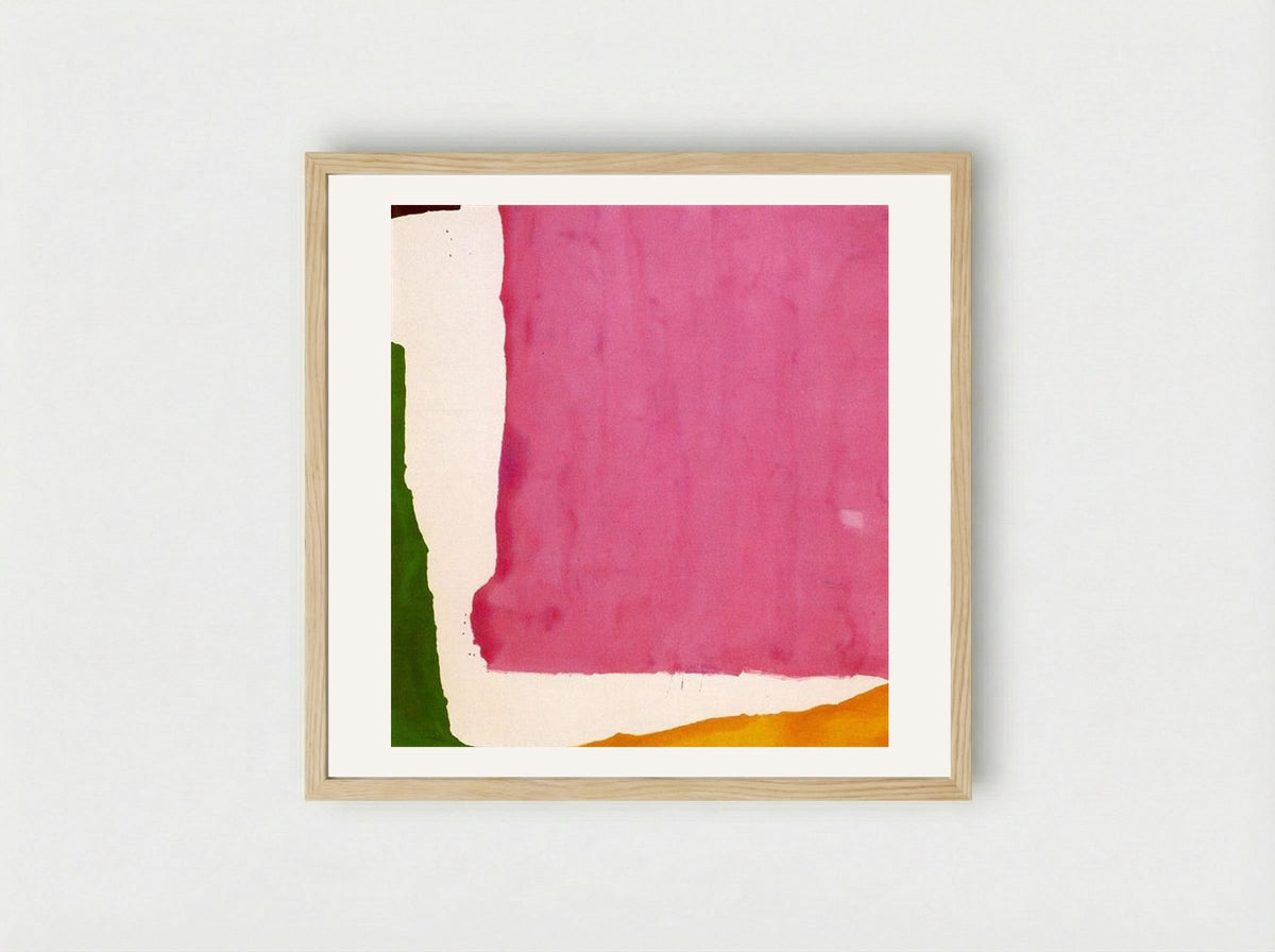 Mauve District - Helen Frankenthaler - Framed Print Wood
