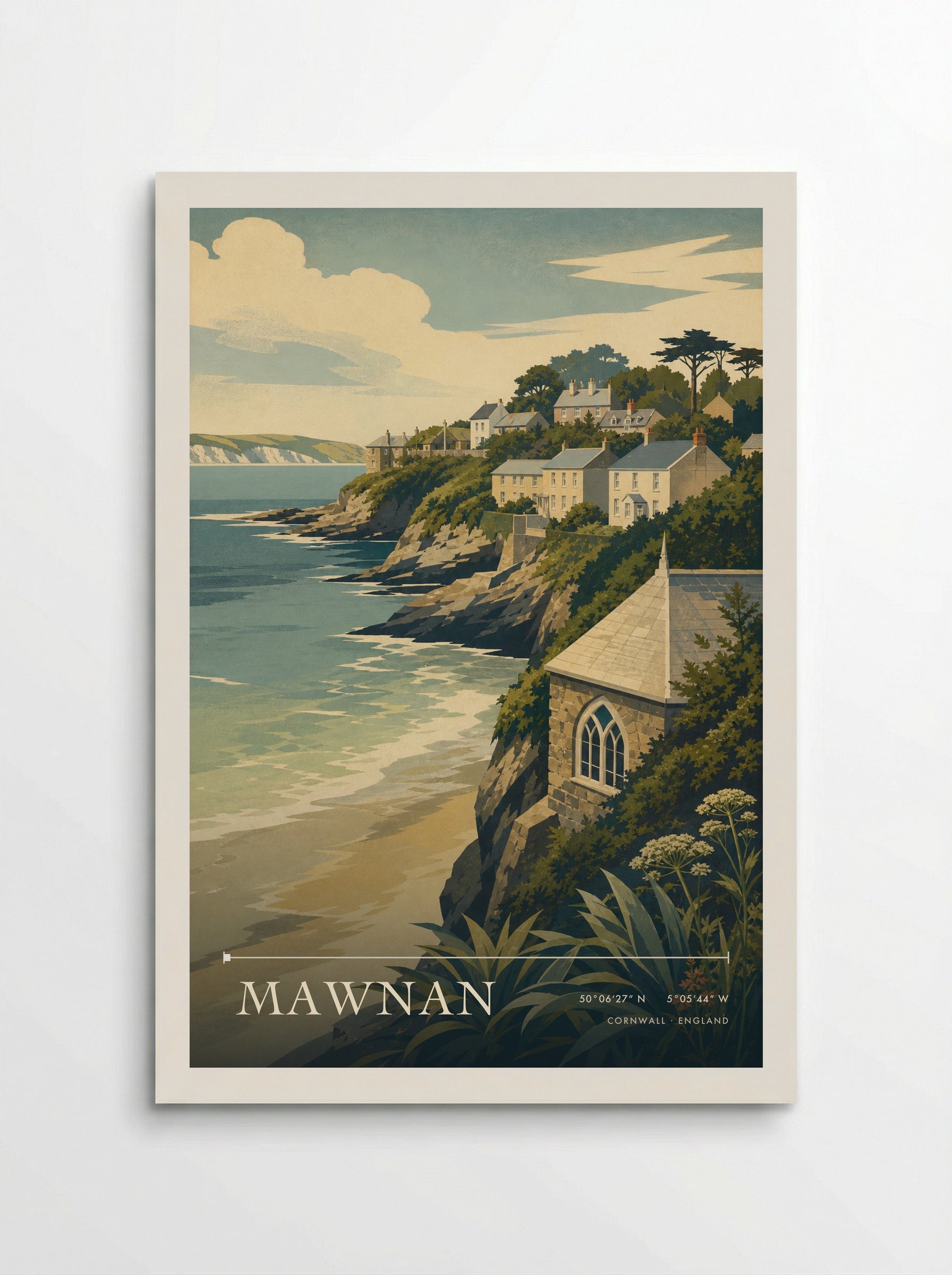 Mawnan Cornwall England Travel Poster - Poster