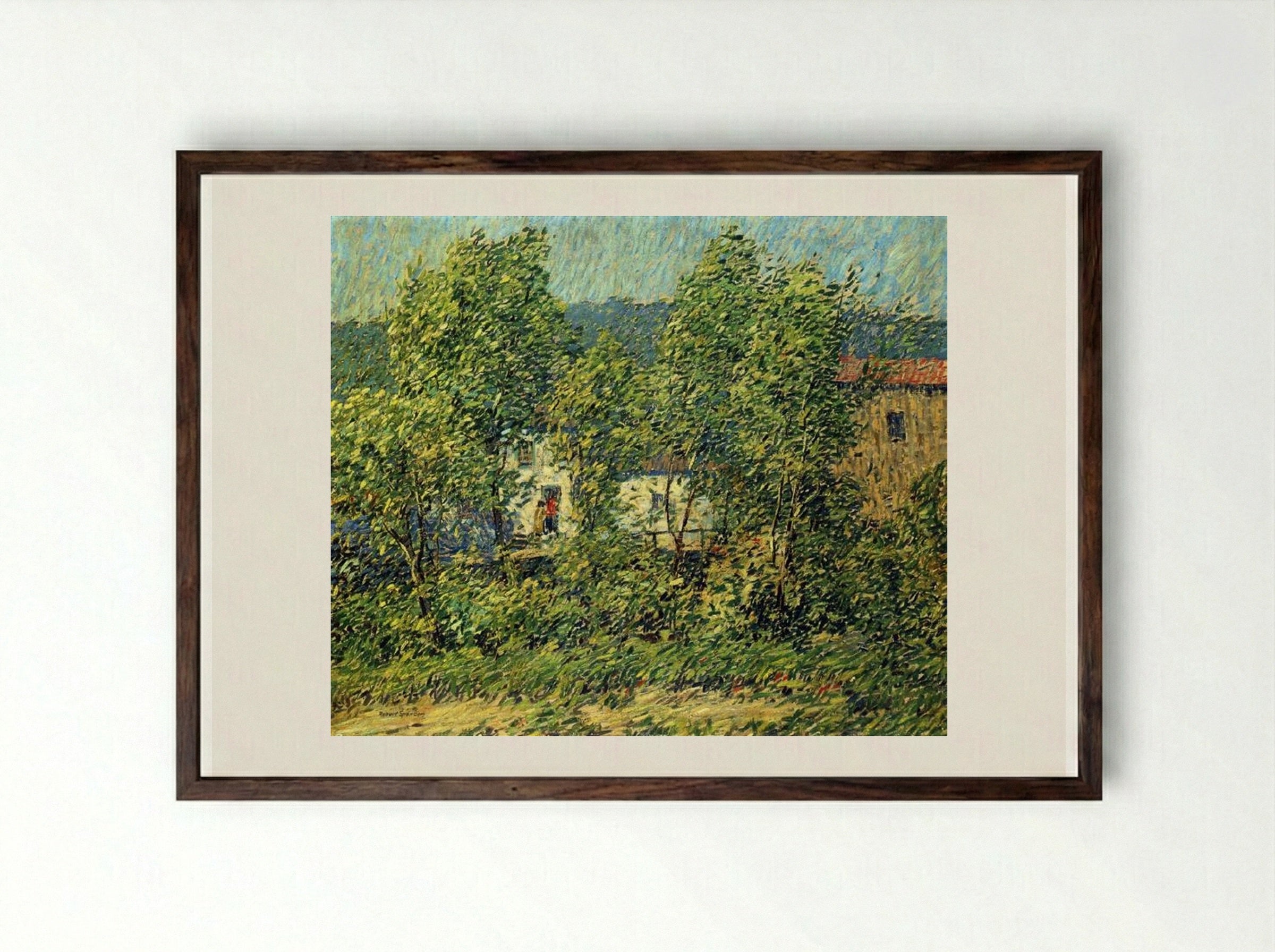 May Breezes - Robert Spencer - Framed Print Dark Wood
