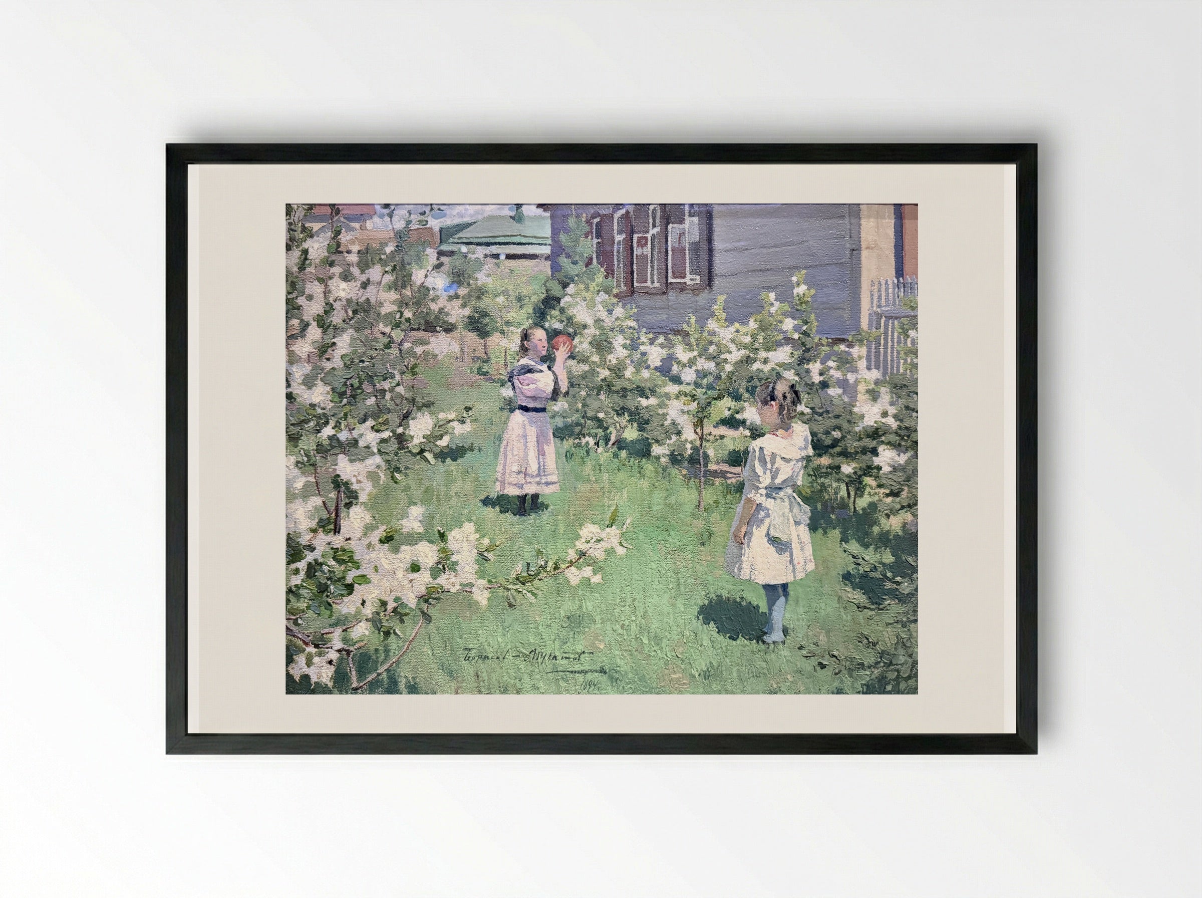 May Flowers - Victor Borisov-Musatov - Framed Print Black