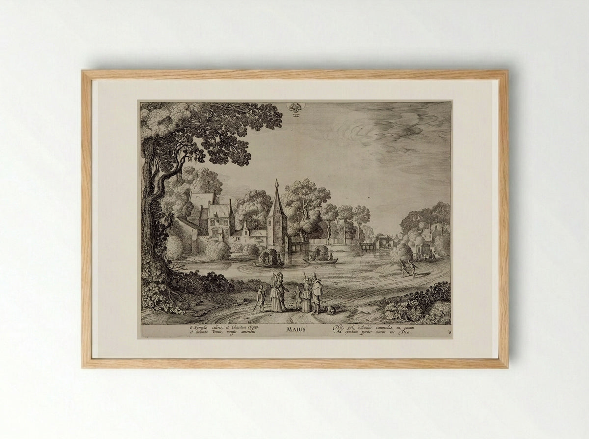 May (Maius) - Jan van de Velde II - Framed Print Wood