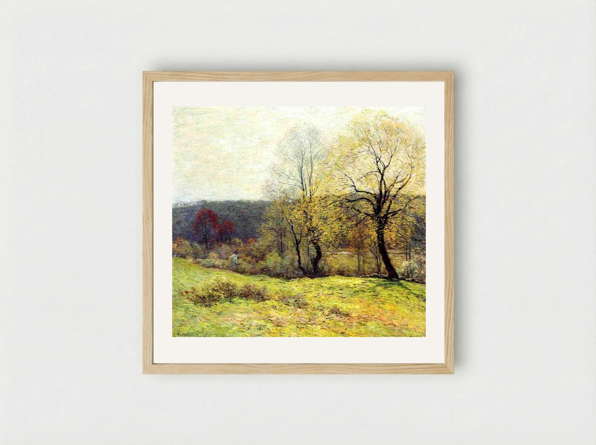 May Pastoral - Willard Metcalf - Framed Print Wood