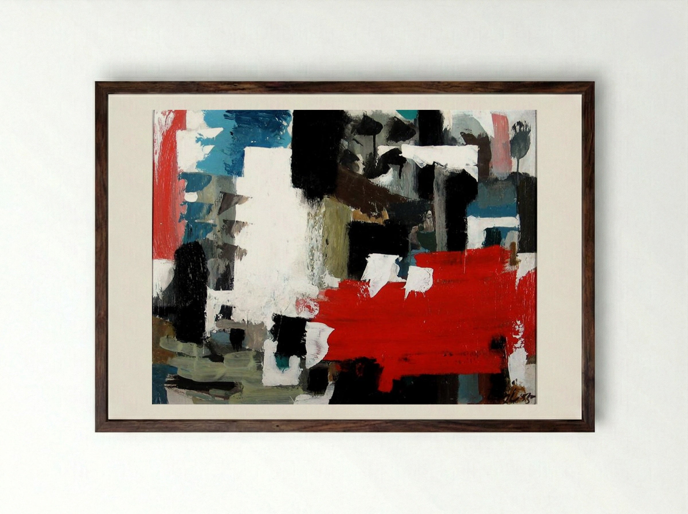 May - Jack Bush - Framed Print Dark Wood