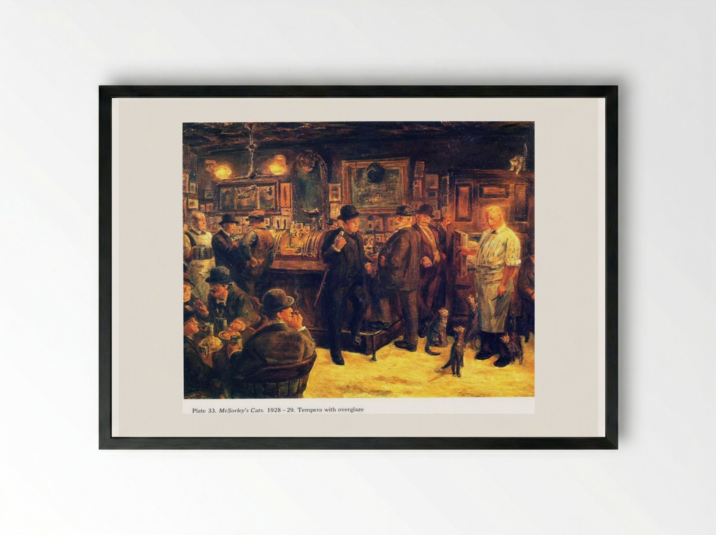 McSorley's Cats - John French Sloan - Framed Print Black