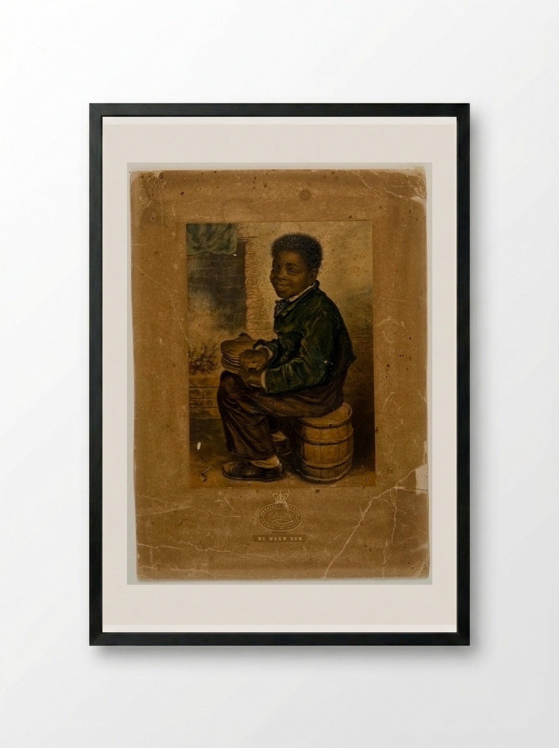 Me Warm Now - George Baxter - Framed Print Black