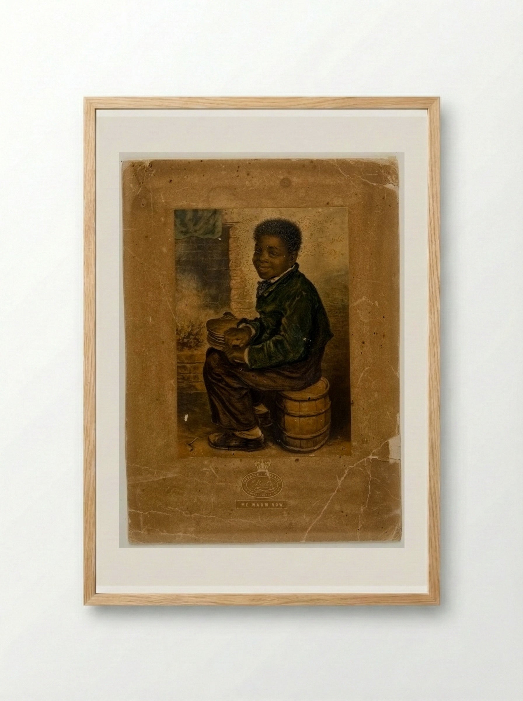 Me Warm Now - George Baxter - Framed Print Wood