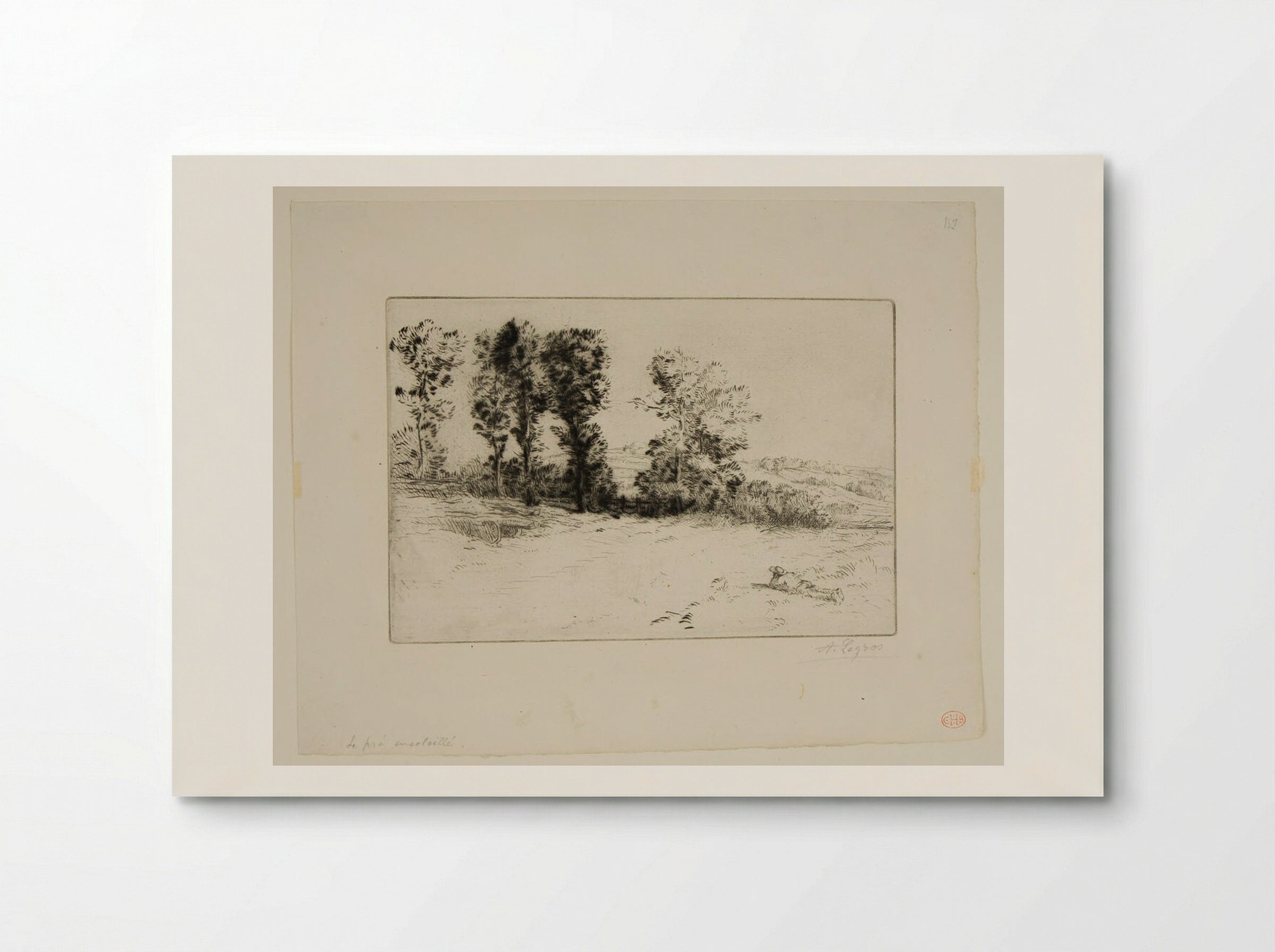 Meadow Bathed in Sunshine - Alphonse Legros - Poster