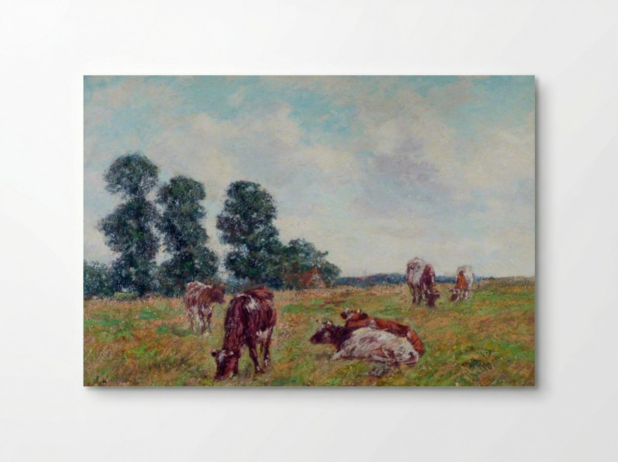 Meadow Scene with Cattle and Trees - James Charles - Poster