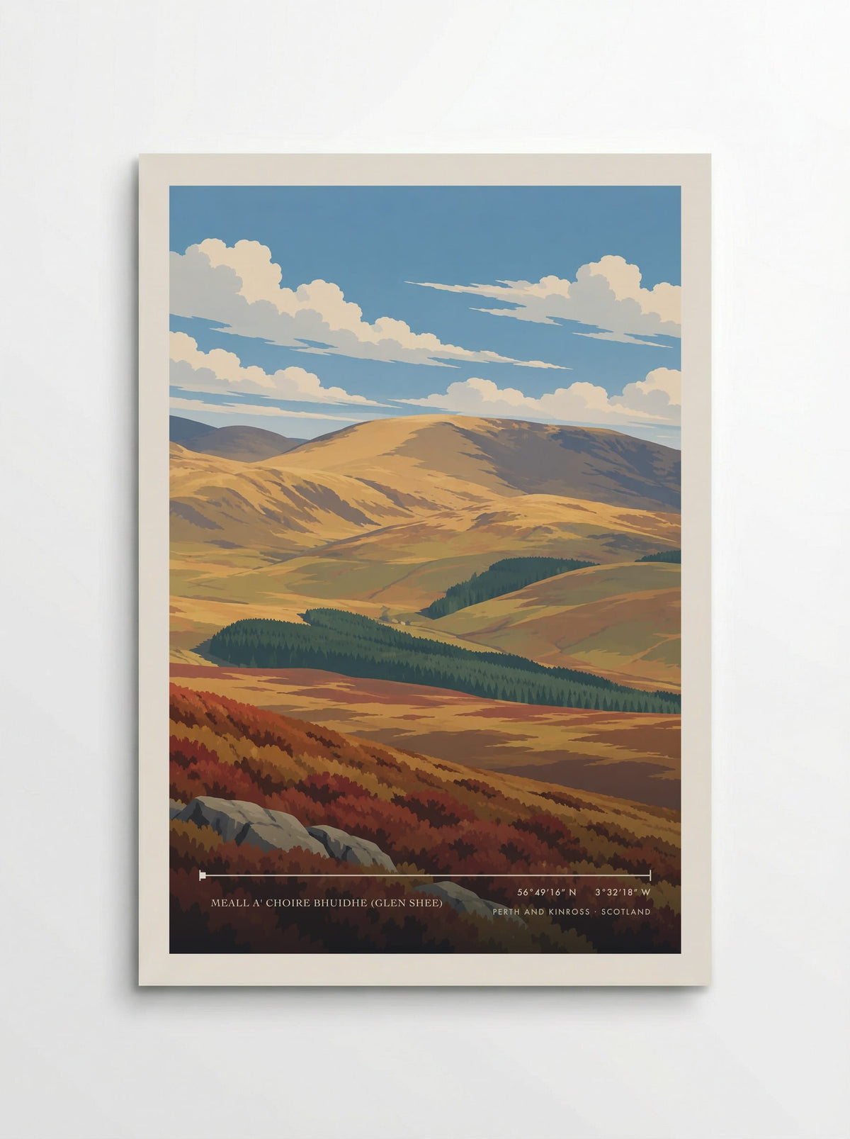 Meall a' Choire Bhuidhe (Glen Shee), Perth and Kinross | Travel Poster - Poster