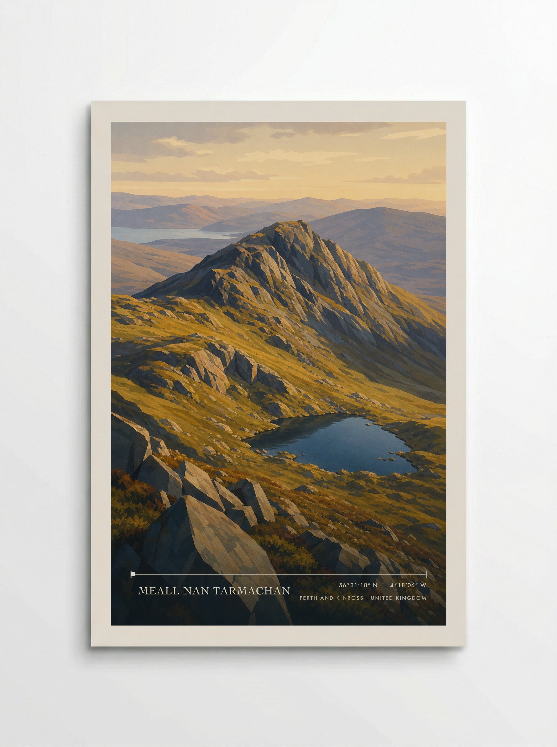 Meall nan Tarmachan Perth and Kinross United Kingdom Travel Poster - Poster