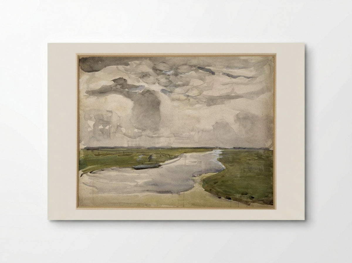 Meandering Landscape with River - Piet Mondrian - Poster