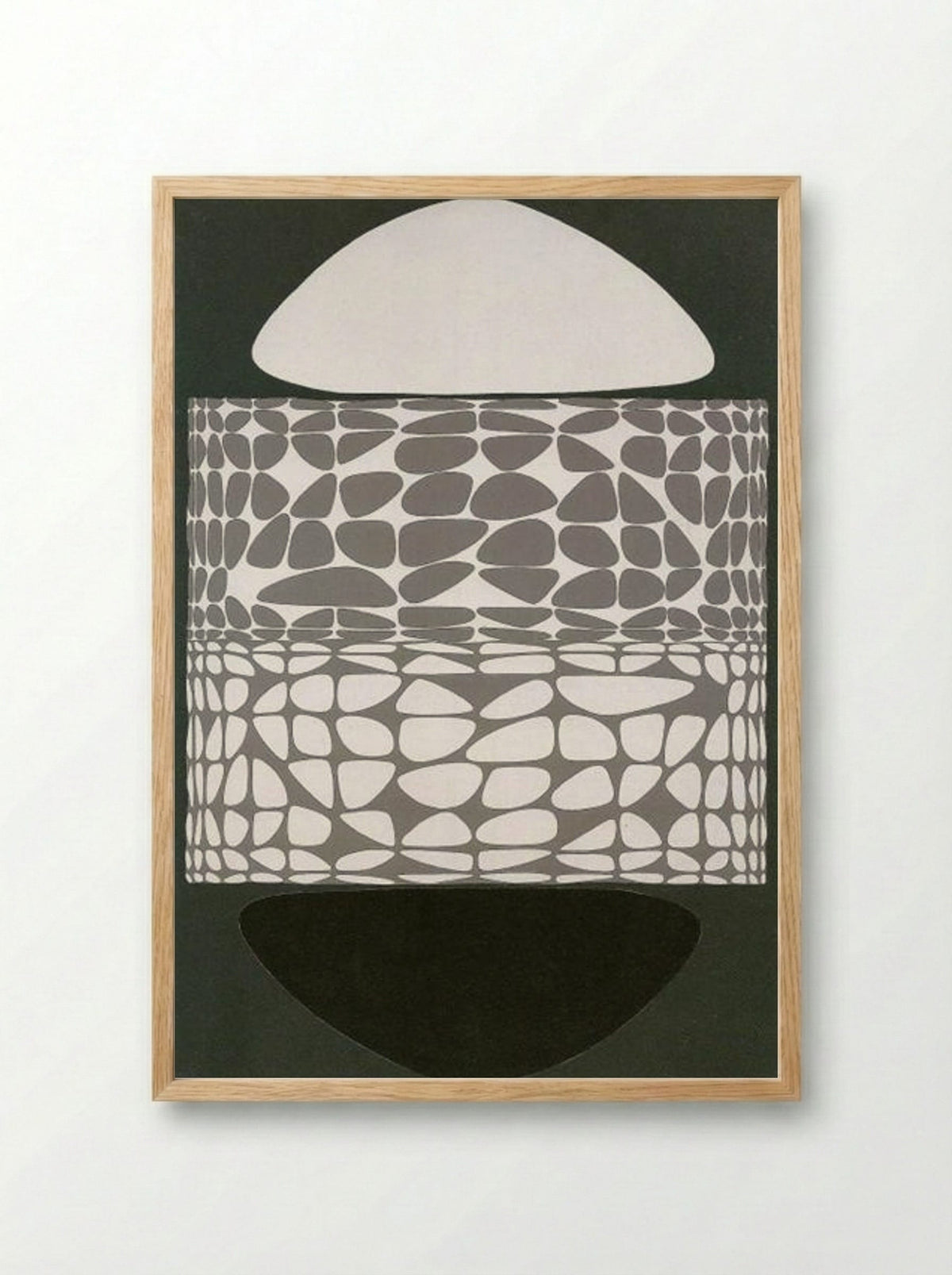 Meandres Belle-Isle - Victor Vasarely - Framed Print Wood
