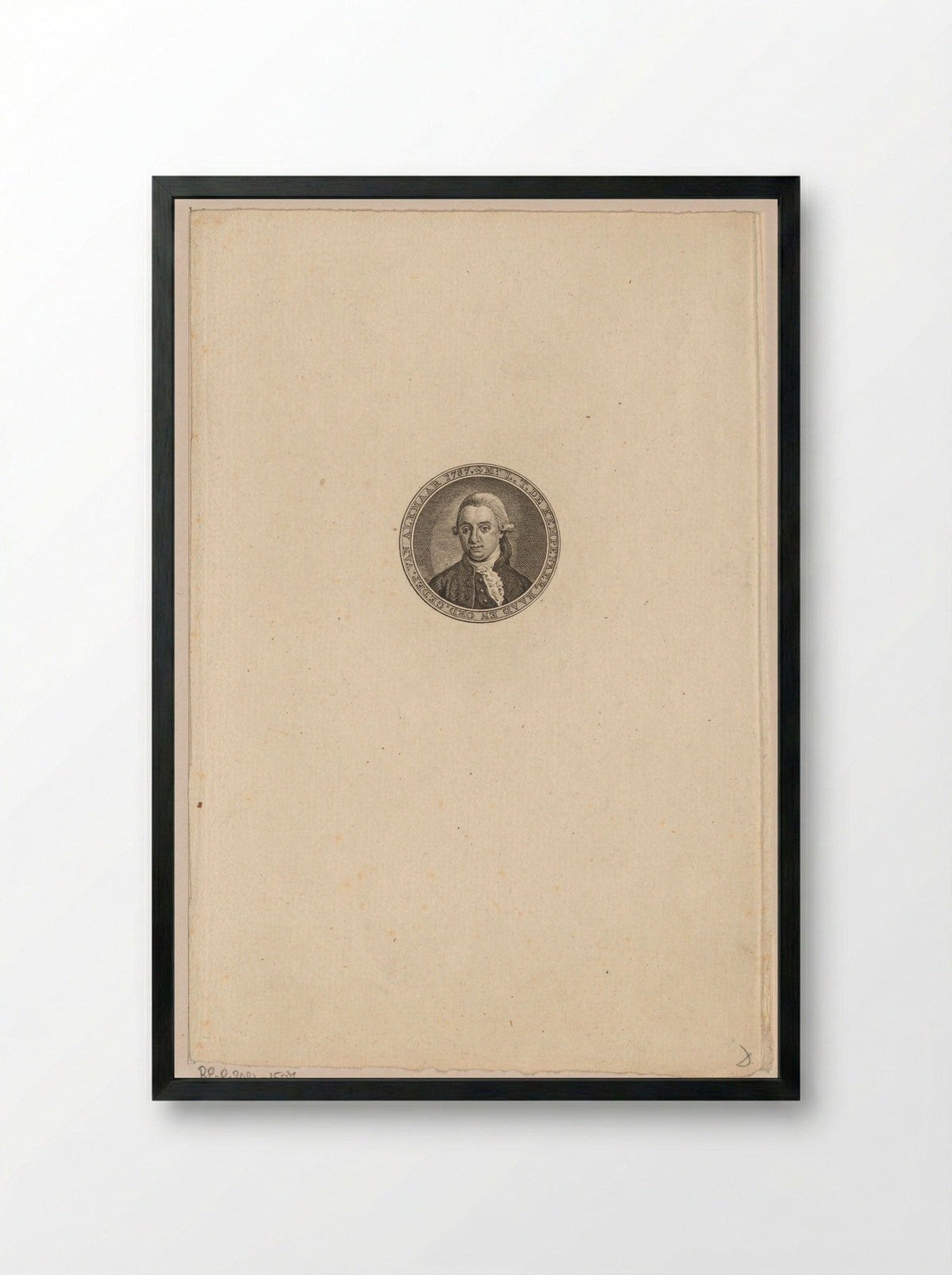 Medaille met het portret van Ludevicus Timon de Kempenaer - Abraham Hulk - Framed Print Black