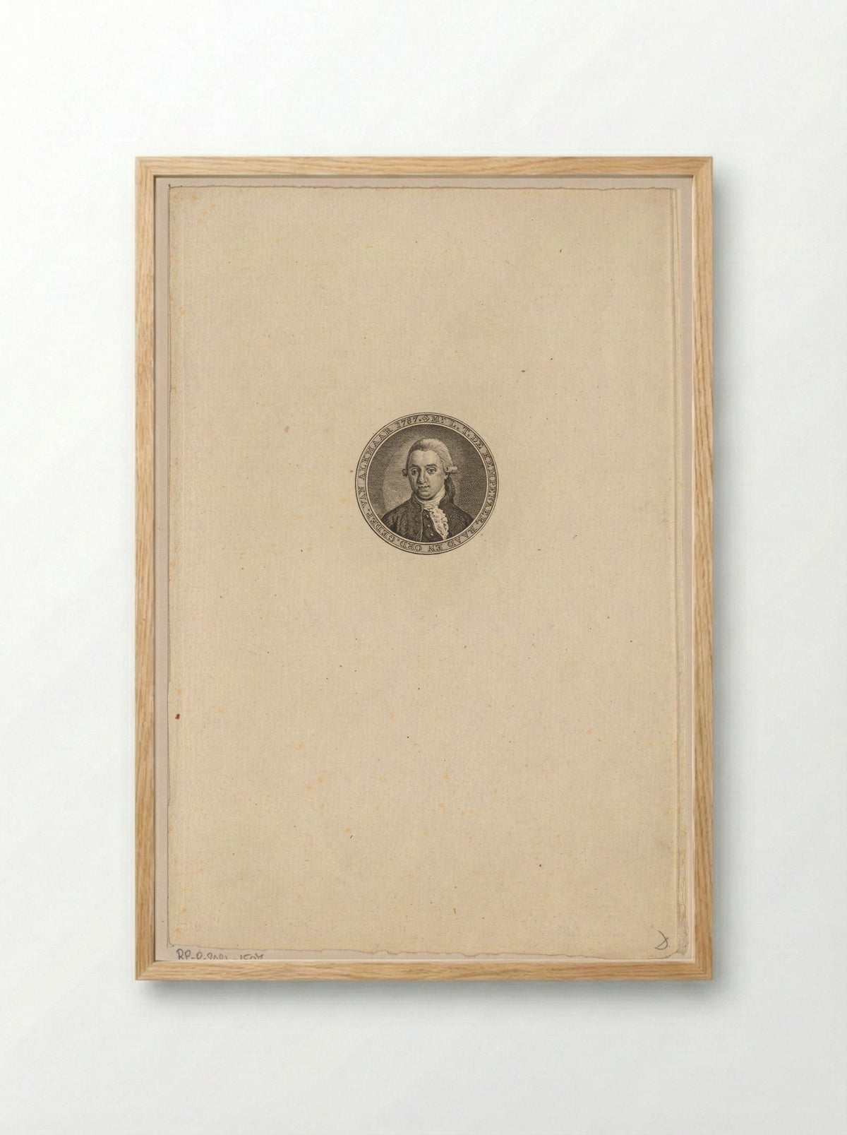Medaille met het portret van Ludevicus Timon de Kempenaer - Abraham Hulk - Framed Print Wood
