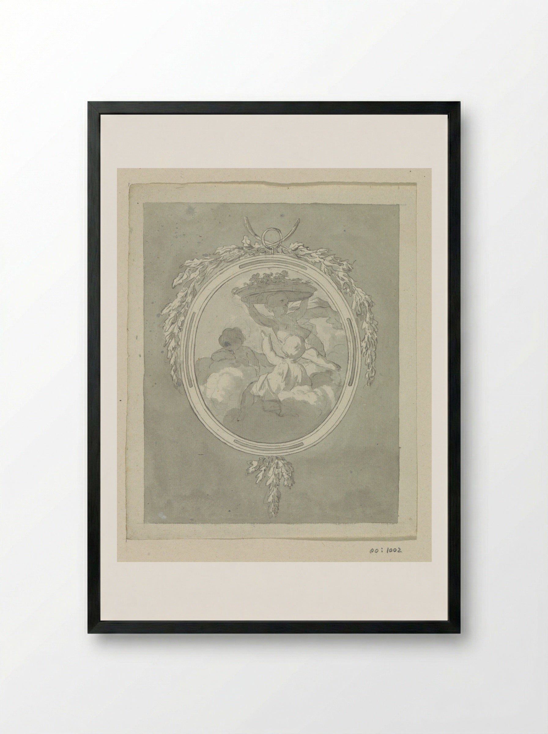 Medaillon met putti - Jurriaan Andriessen - Framed Print Black