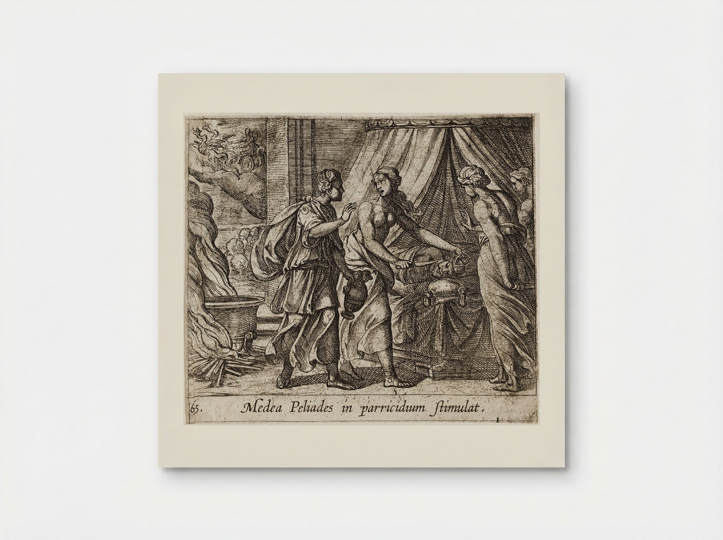 Medea Urging the Daughters of King Pelias to Murder their Father - Antonio Tempesta - Poster