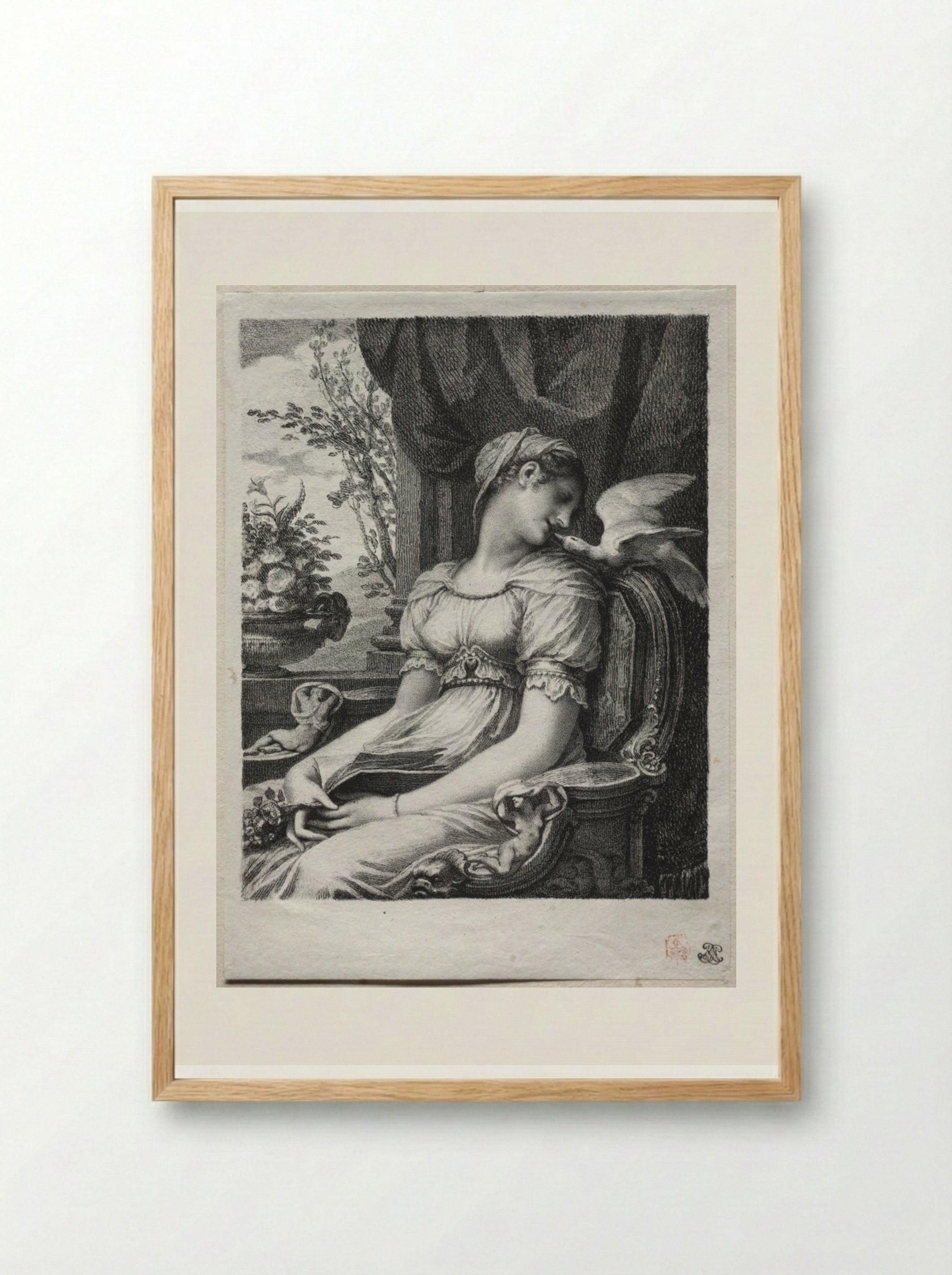 Meditation - Pierre-Paul Prud'hon - Framed Print Wood