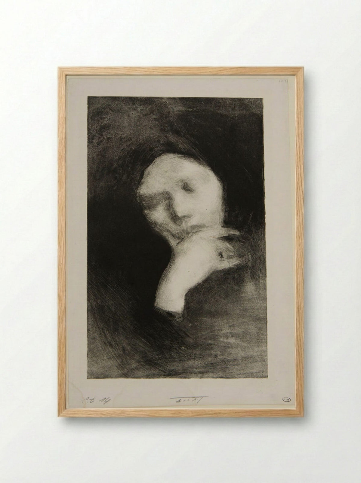 Meditation - Eugène Carrière - Framed Print Wood