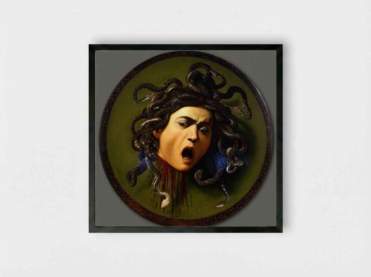 Medusa - Caravaggio - Framed Print Black