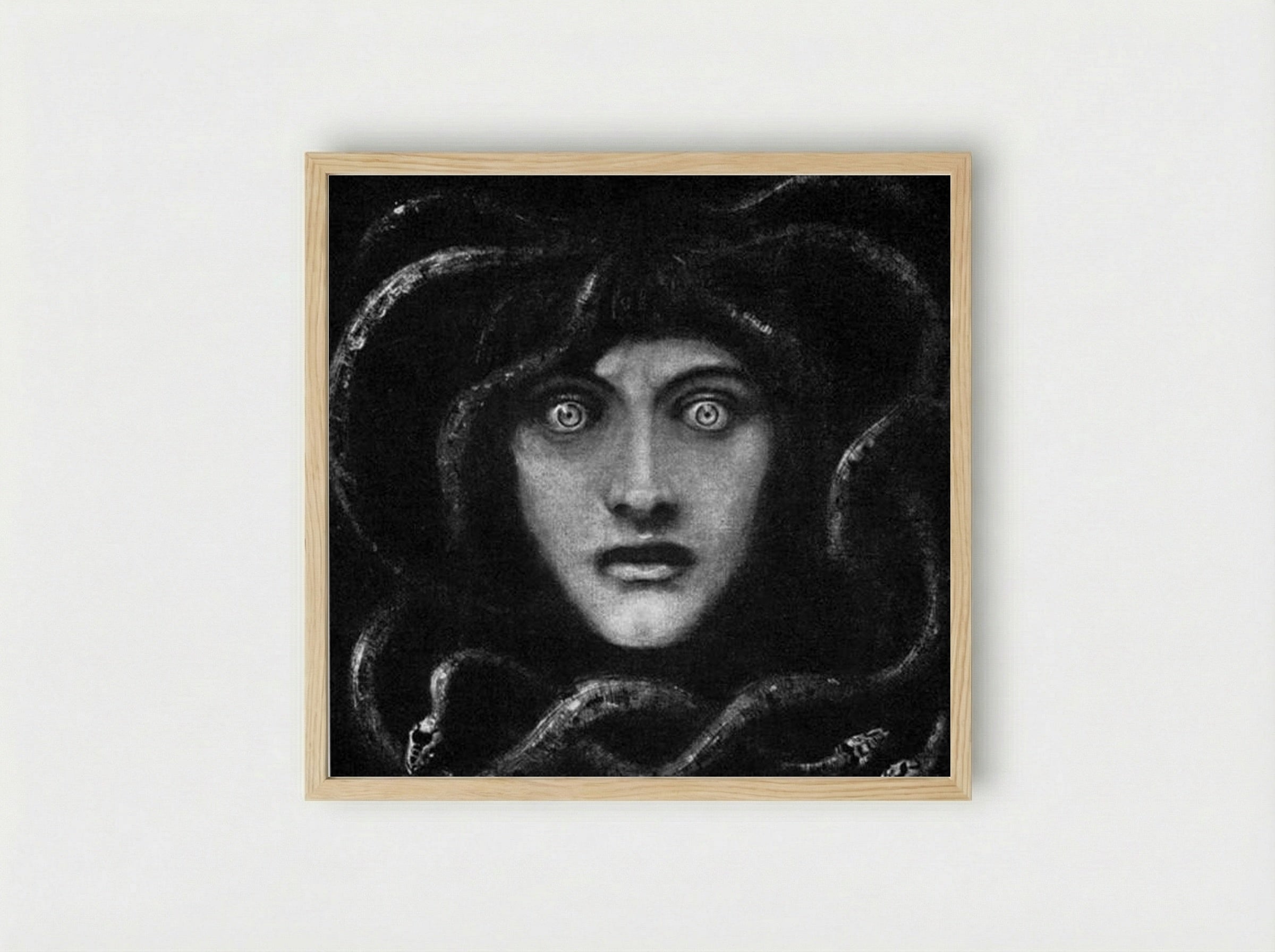 Medusa - Franz von Stuck - Framed Print Wood