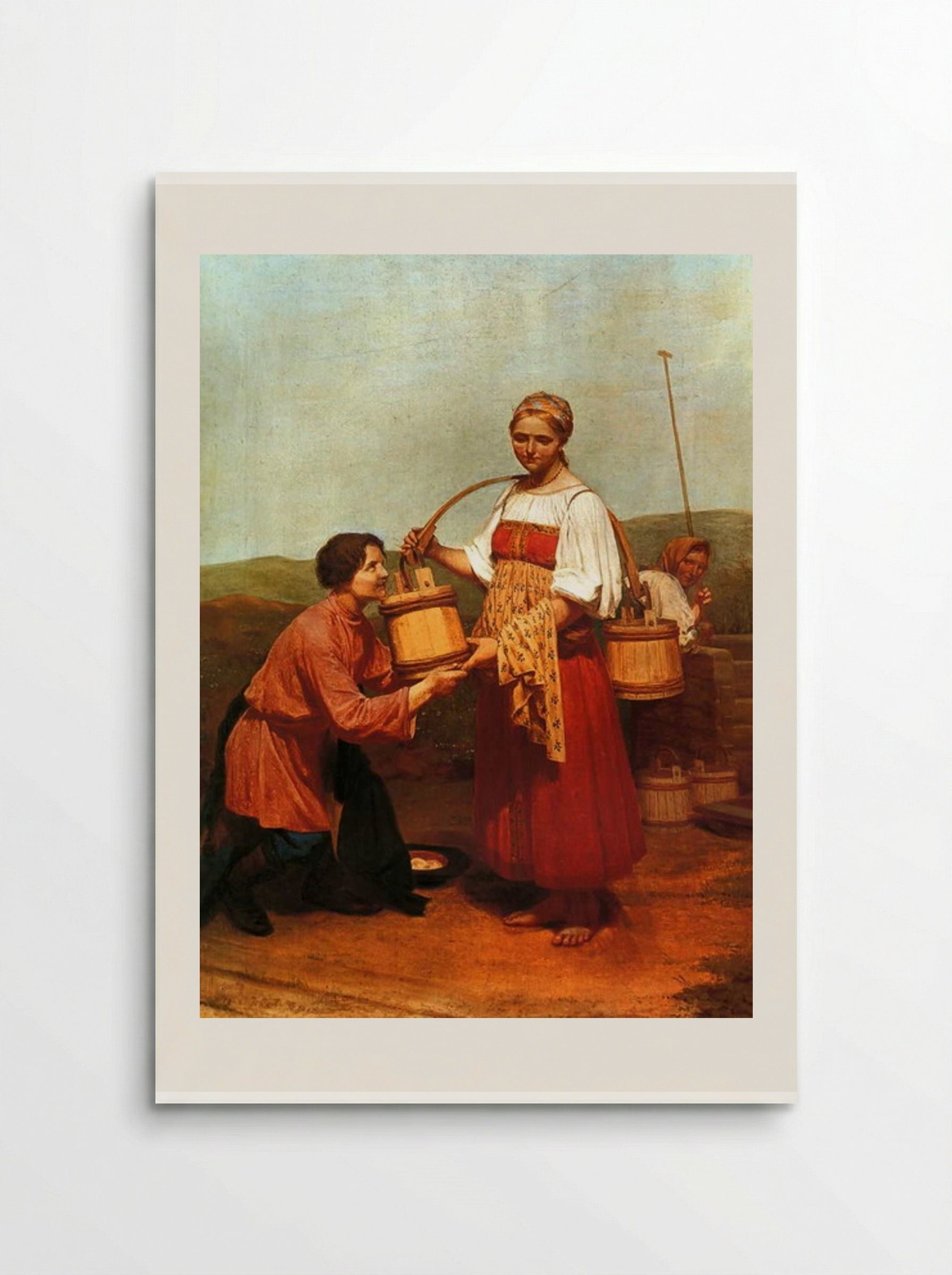 Meeting at the Well - Alexey Venetsianov - Poster