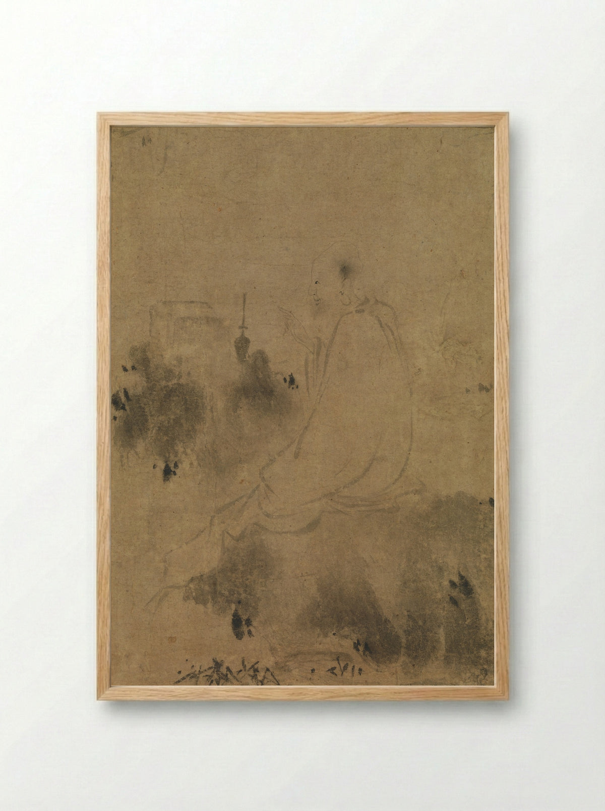 Meeting between Yaoshan and Li Ao - Zhiweng - Framed Print Wood