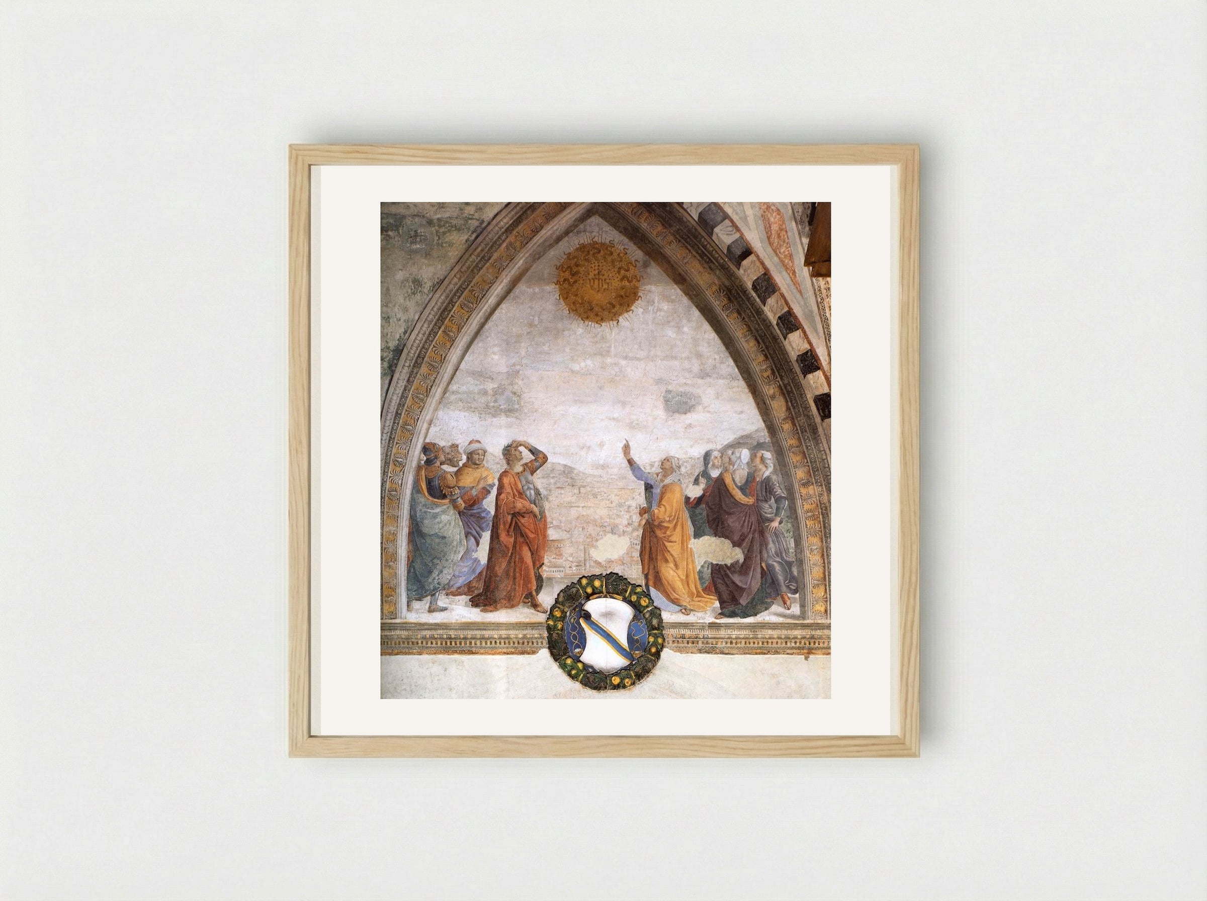 Meeting of Augustus and the Sibyl - Domenico Ghirlandaio - Framed Print Wood