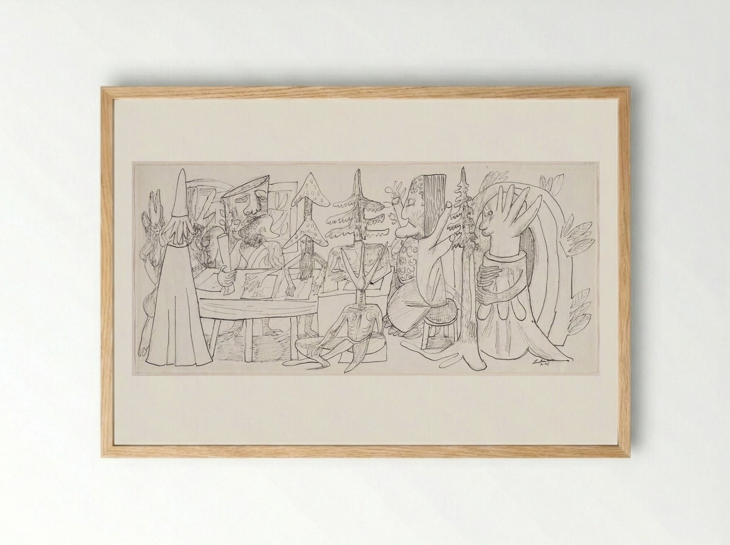 Meeting of the Forest Owners - Max Beckmann - Framed Print Wood