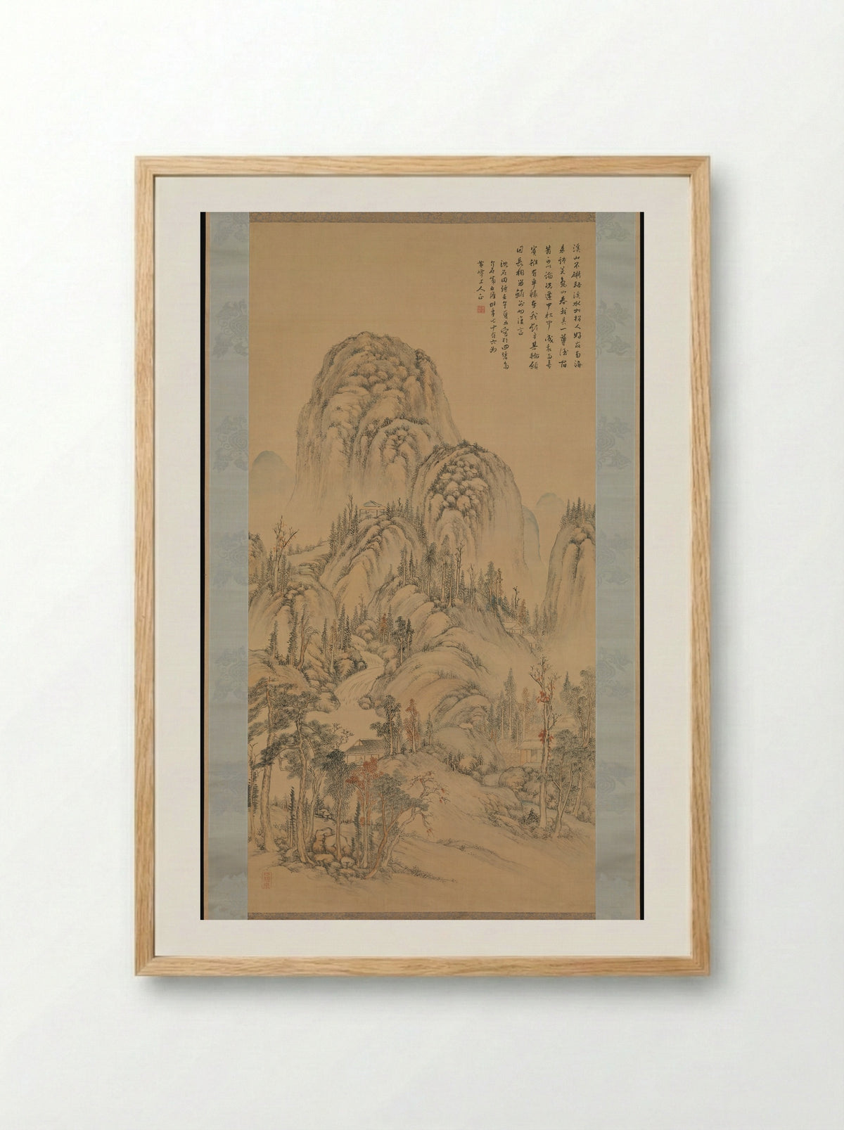 Meeting with a Friend on an Autumn Day - Noro Kaiseki - Framed Print Wood