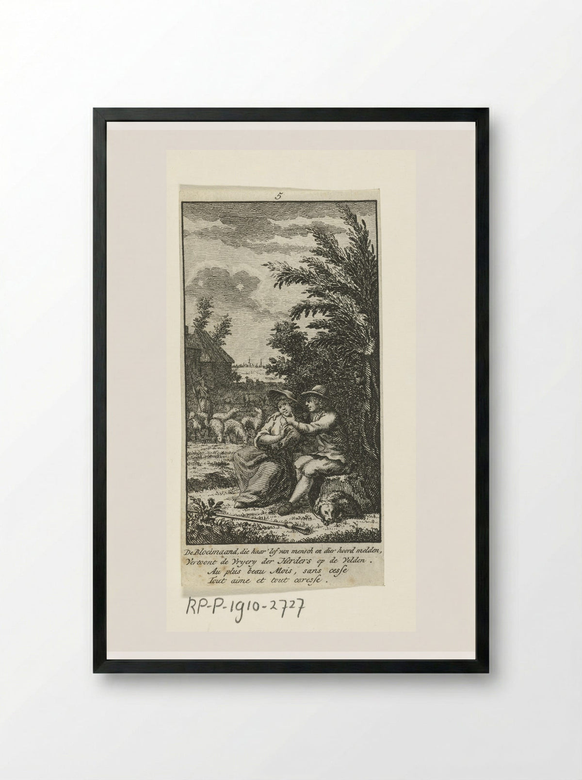 Mei: minnend paar - Jan Caspar Philips - Framed Print Black